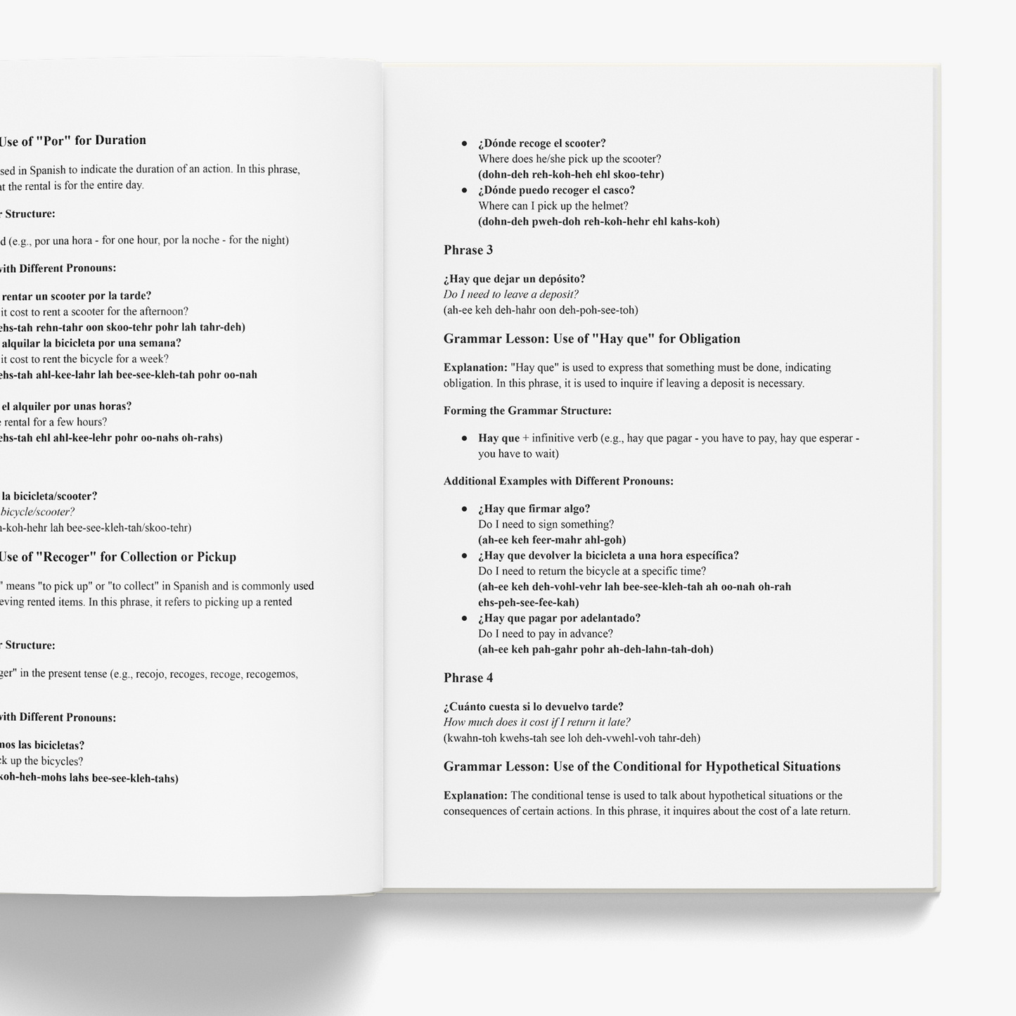 Colombian Spanish Travel Phrasebook