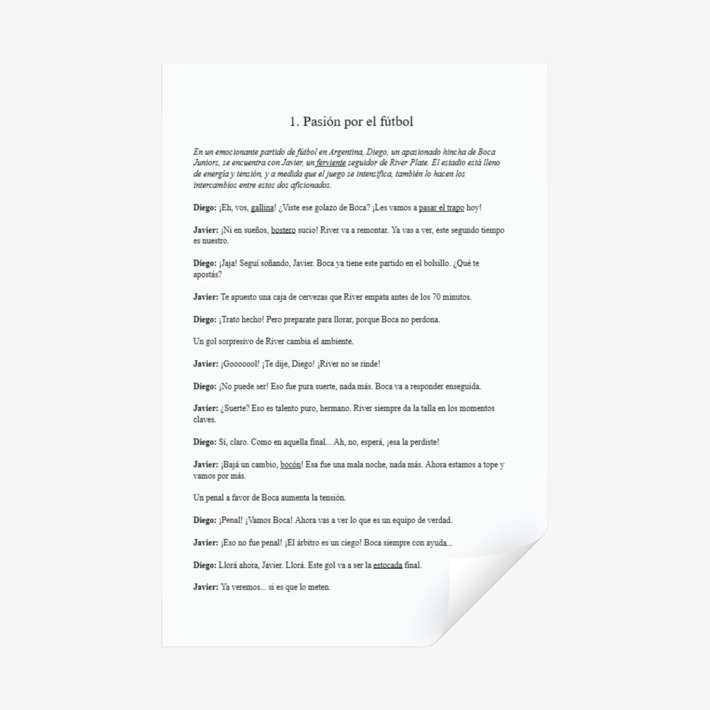 Latin American Vulgar Spanish Stories