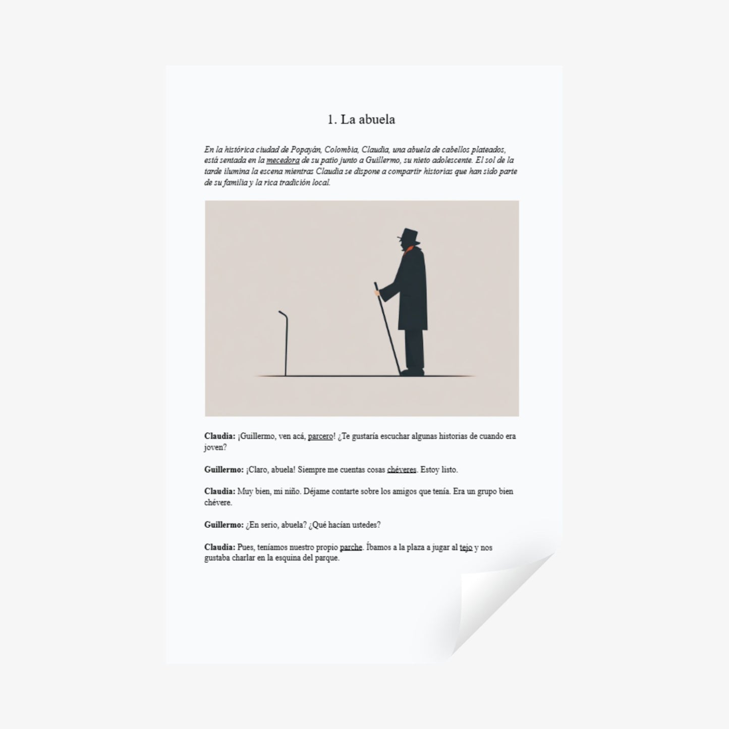 Short Stories in Colombian Spanish