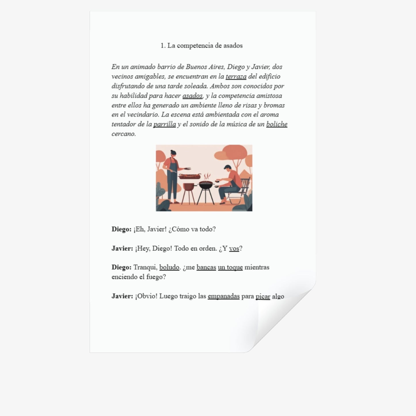 Short Stories in Argentinian Spanish