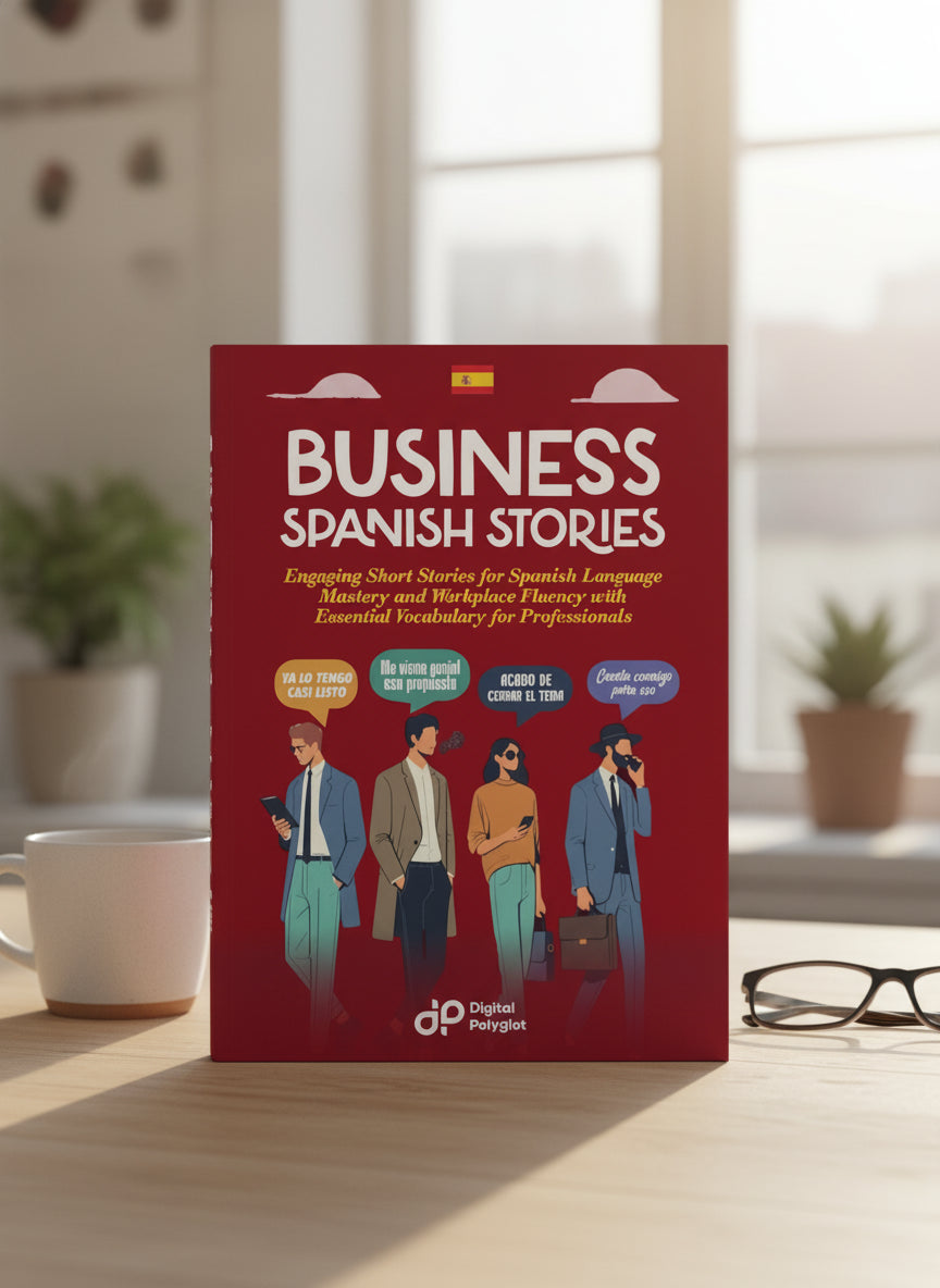 Business Spanish Stories mockup