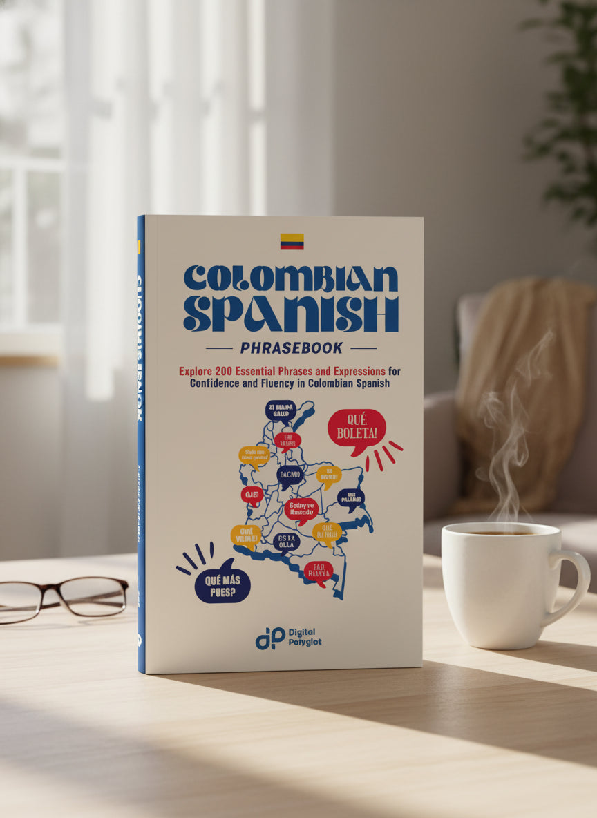 Colombian Spanish Phrasebook mockup