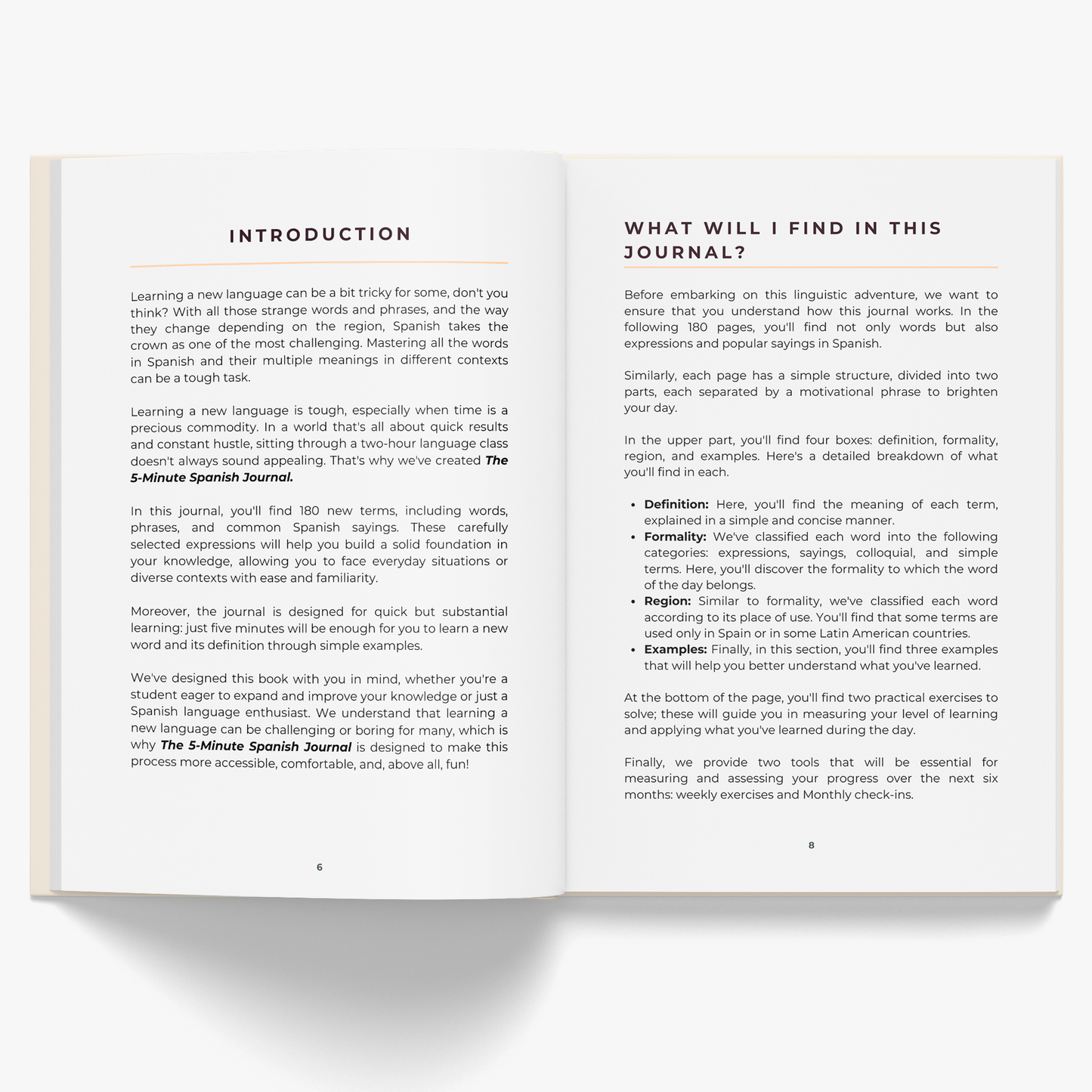 The 5-Minute Spanish Journal