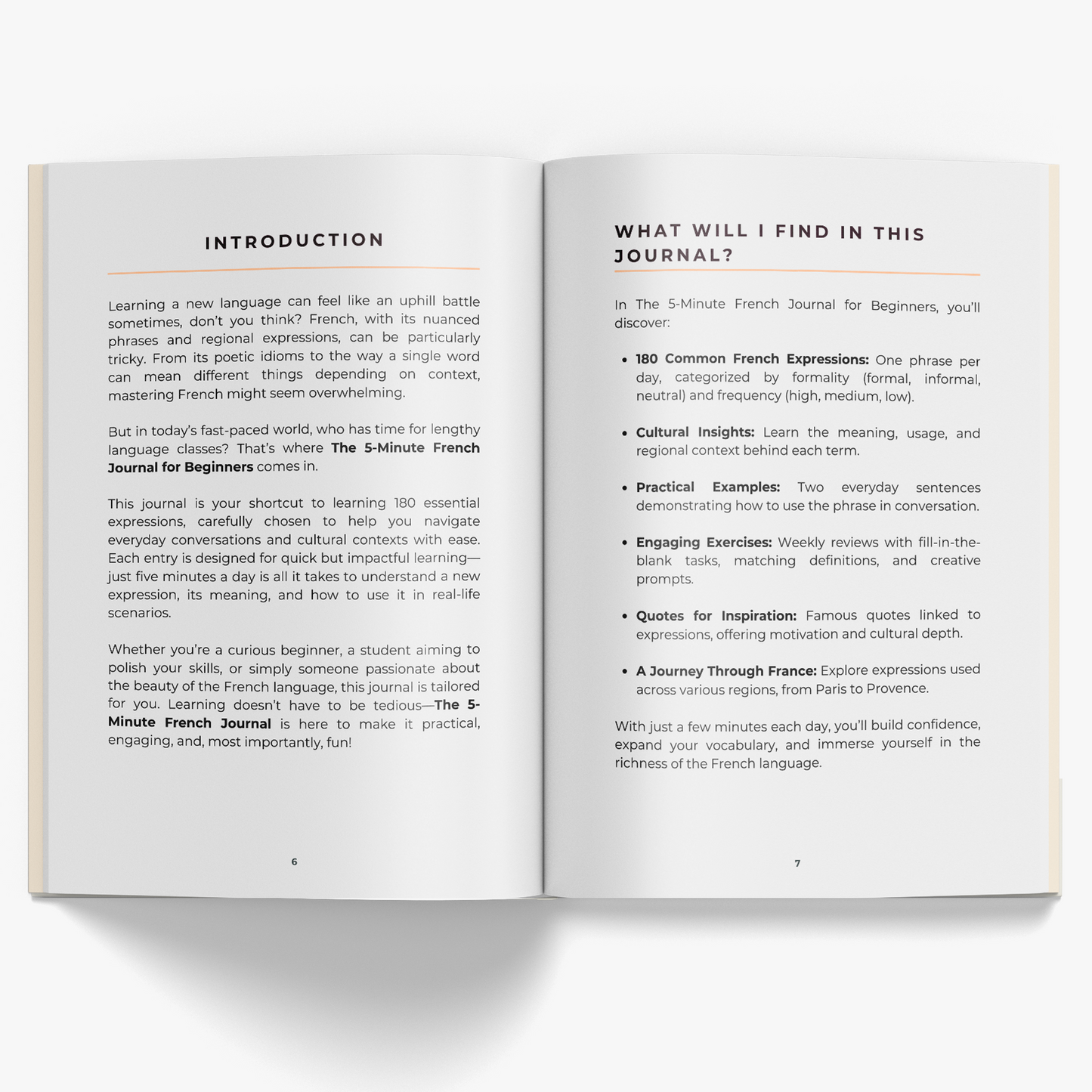 The 5-Minute French Journal for Beginners