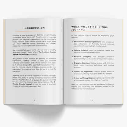 The 5-Minute French Journal for Beginners