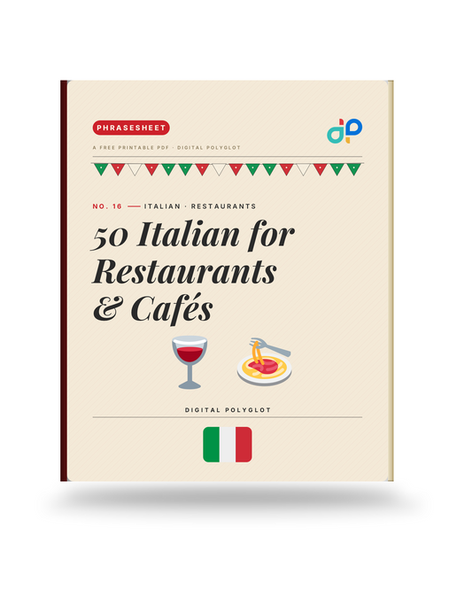 50 Italian Phrases for Restaurants and Cafés