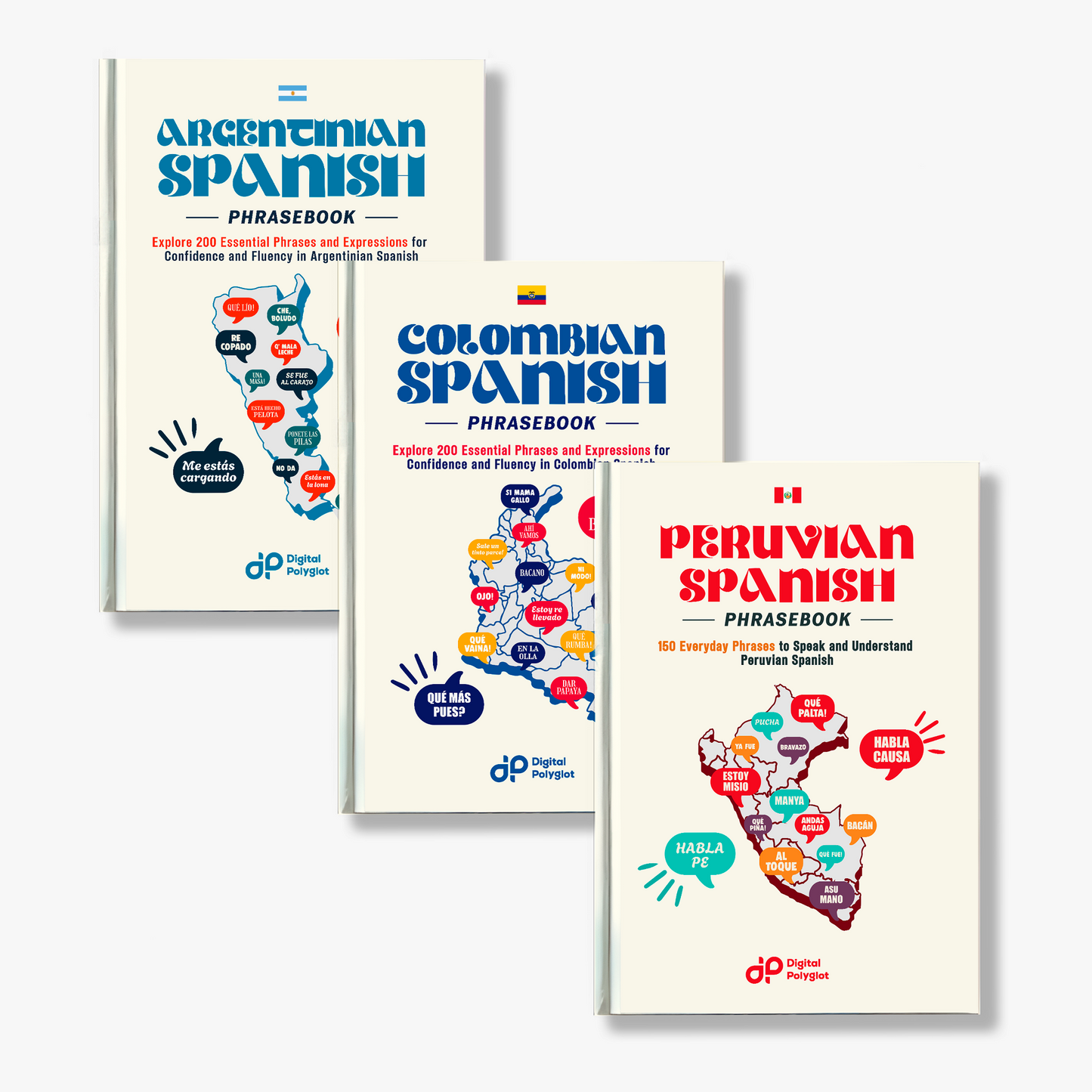 Latin American Spanish Phrasebook Trio
