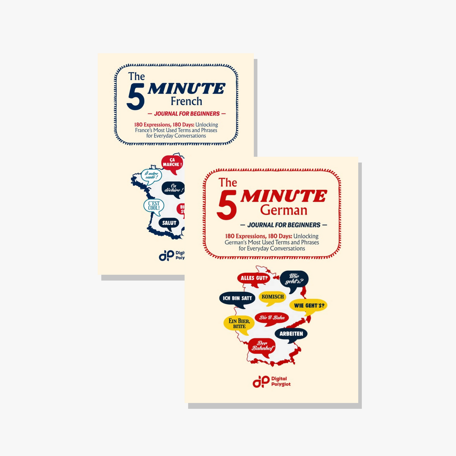 The 5-Minute French Journal for Beginners + The 5-Minute German Journal for Beginners
