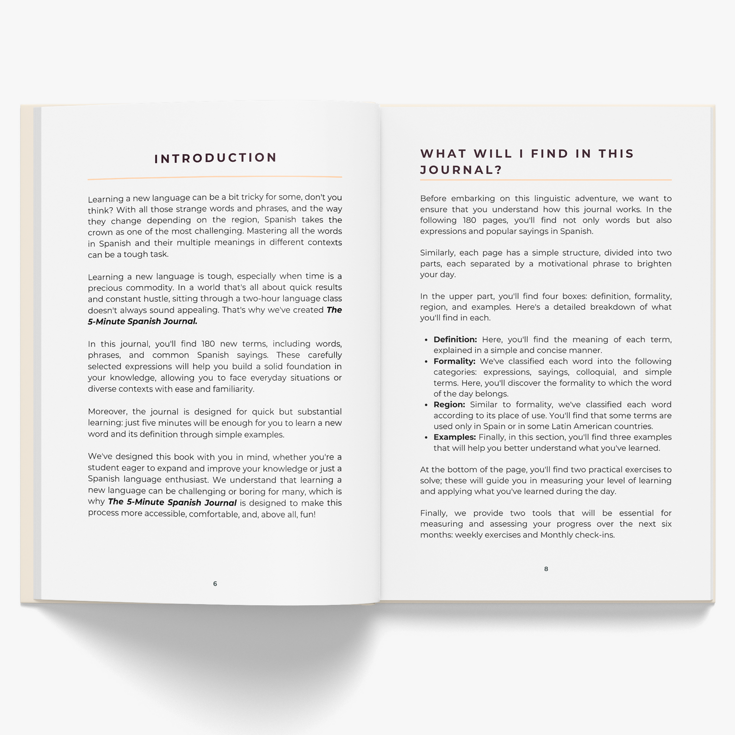 The 5-Minute Spanish Journal