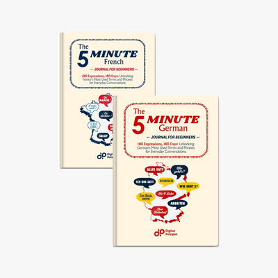 The 5-Minute French Journal for Beginners + The 5-Minute German Journal for Beginners