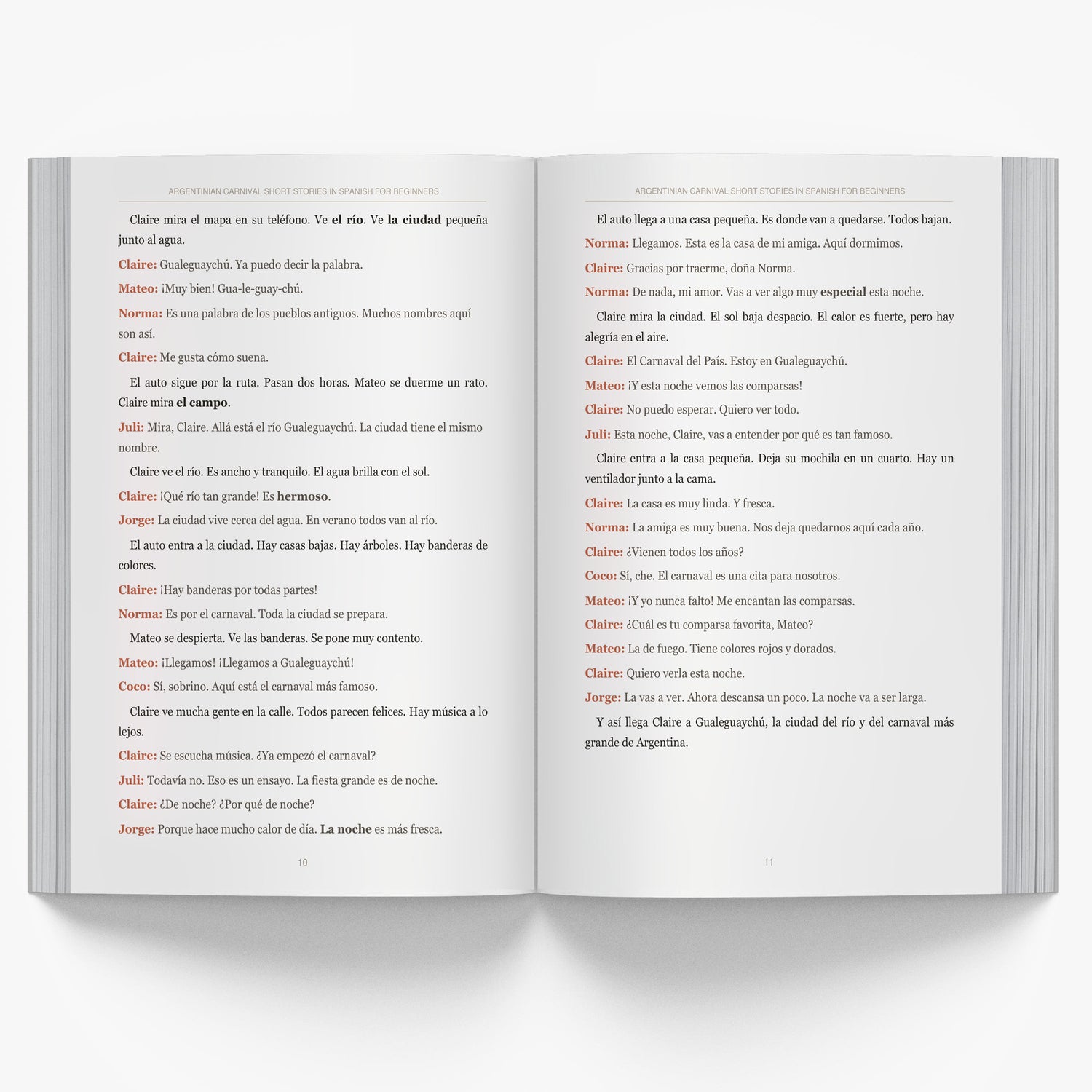 Argentinian Carnival Short Stories in Spanish for Beginners mockup interior-1