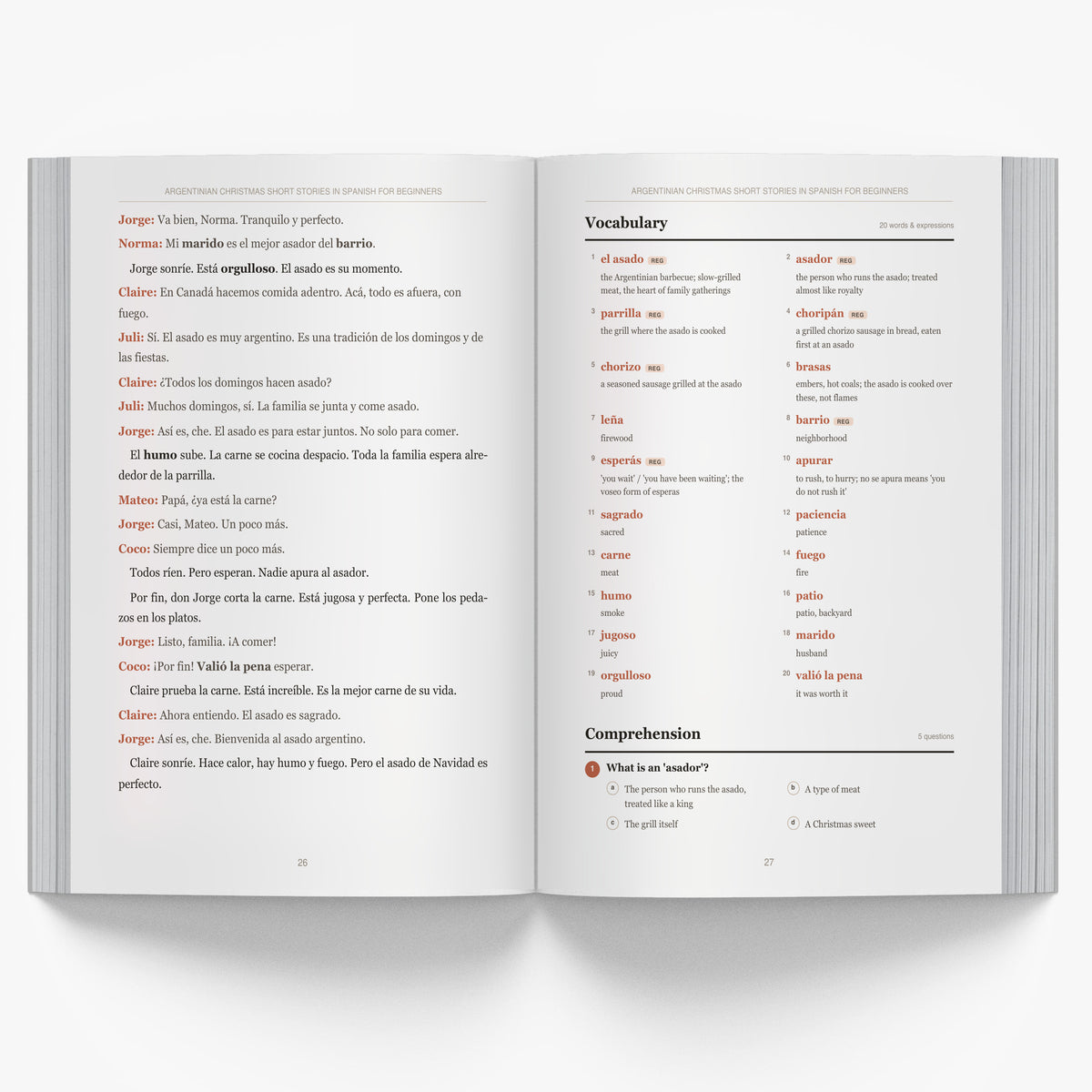 Argentinian Christmas Short Stories in Spanish for Beginners mockup interior-3