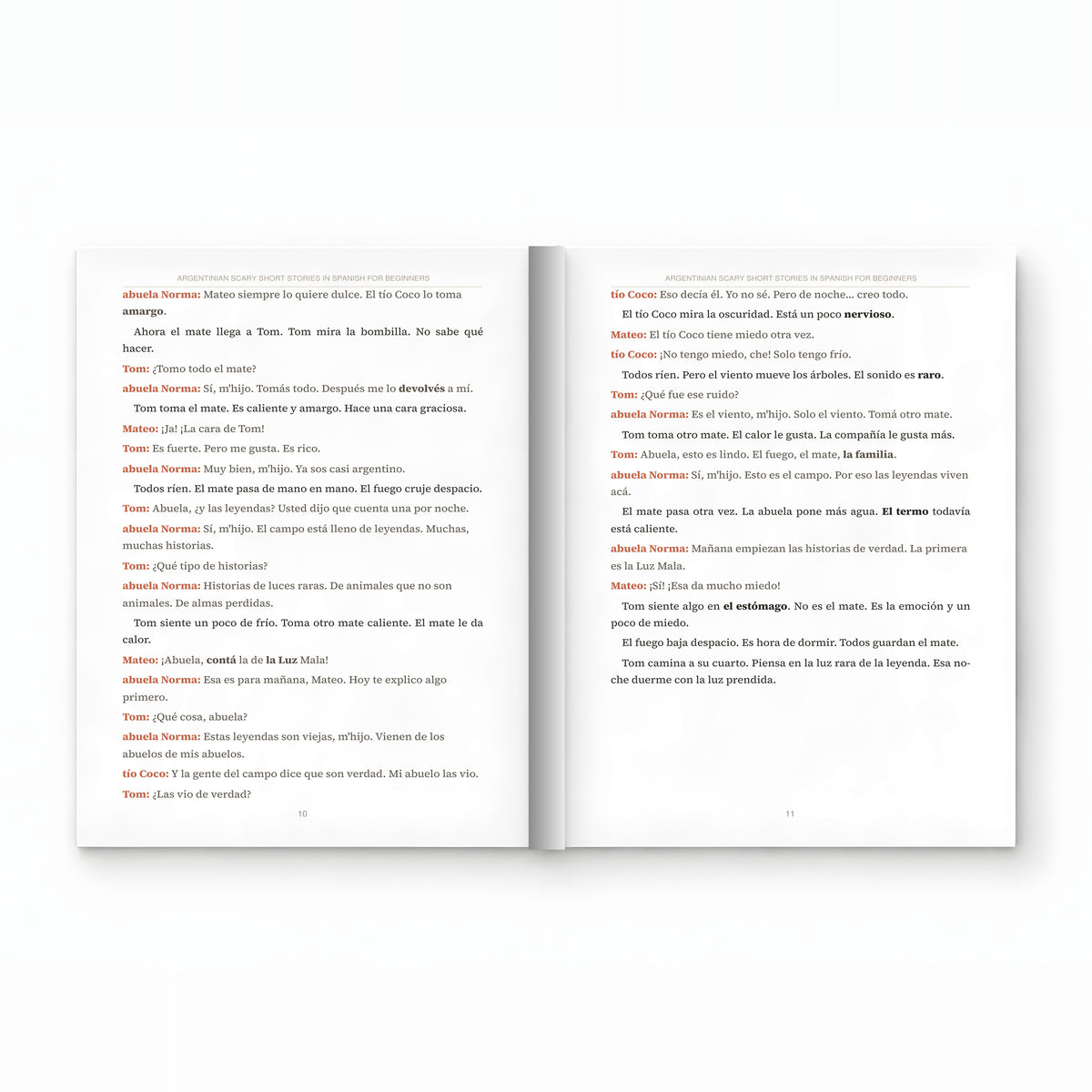 Argentinian Scary Short Stories in Spanish for Beginners mockup