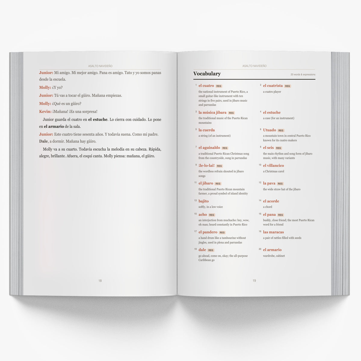 Asalto Navideño: Puerto Rican Christmas Short Stories in Spanish for Beginners mockup