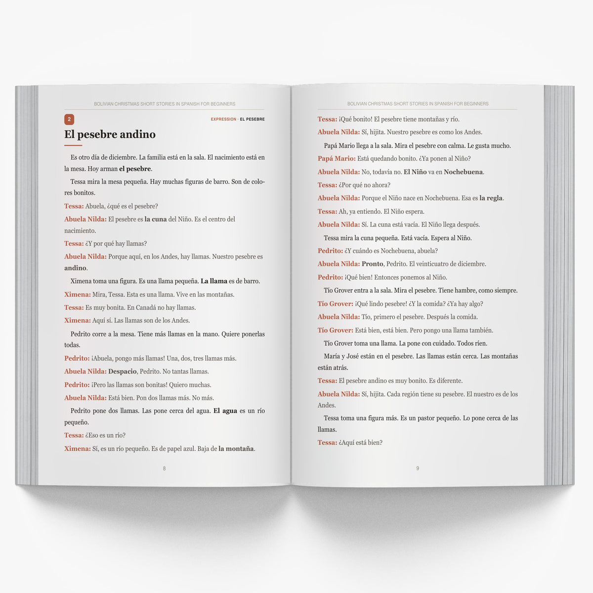 Bolivian Christmas Short Stories in Spanish for Beginners mockup