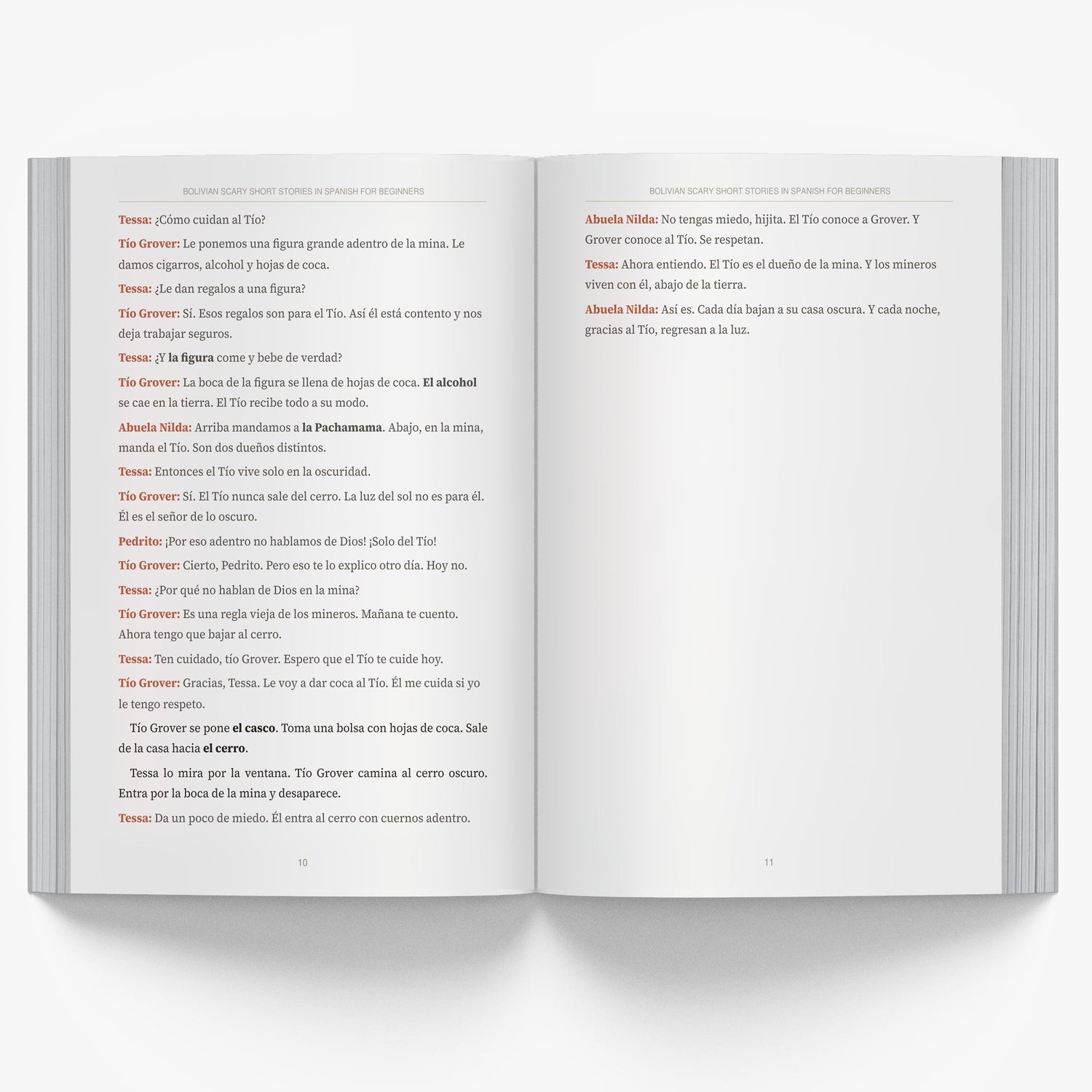 Bolivian Scary Short Stories in Spanish for Beginners mockup