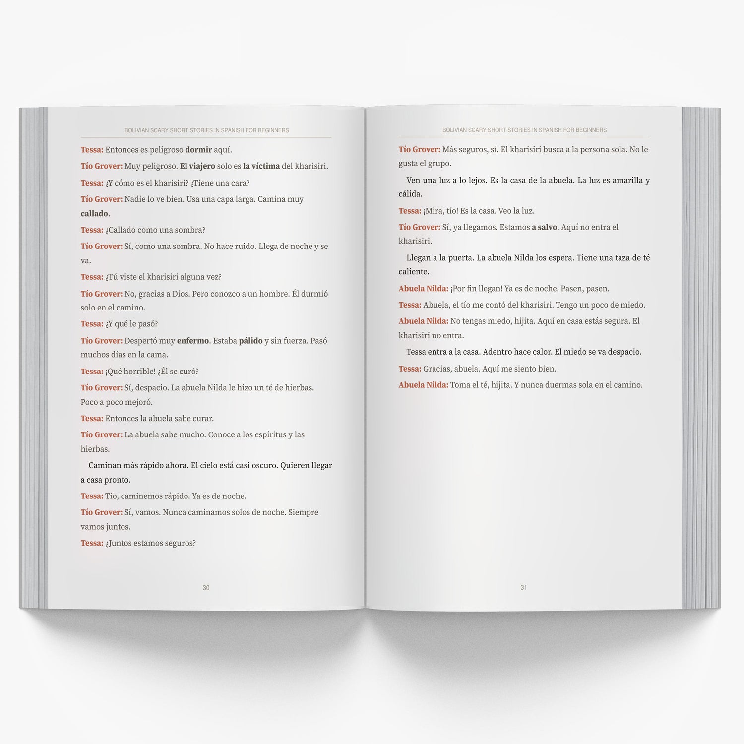 Bolivian Scary Short Stories in Spanish for Beginners mockup