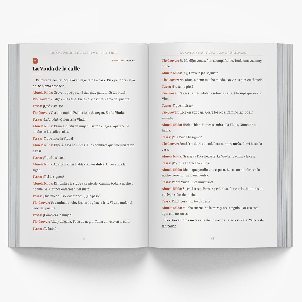 Bolivian Scary Short Stories in Spanish for Beginners mockup