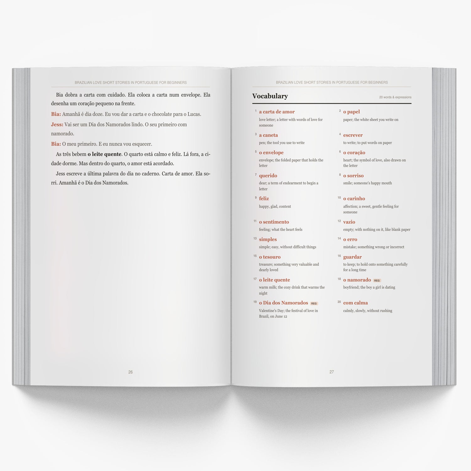 Brazilian Love Short Stories in Portuguese for Beginners mockup interior-3