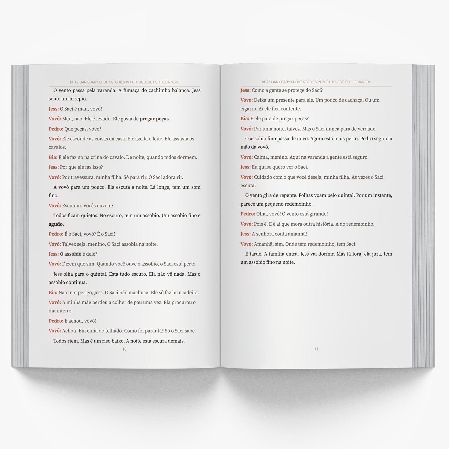 Brazilian Scary Short Stories in Portuguese for Beginners mockup
