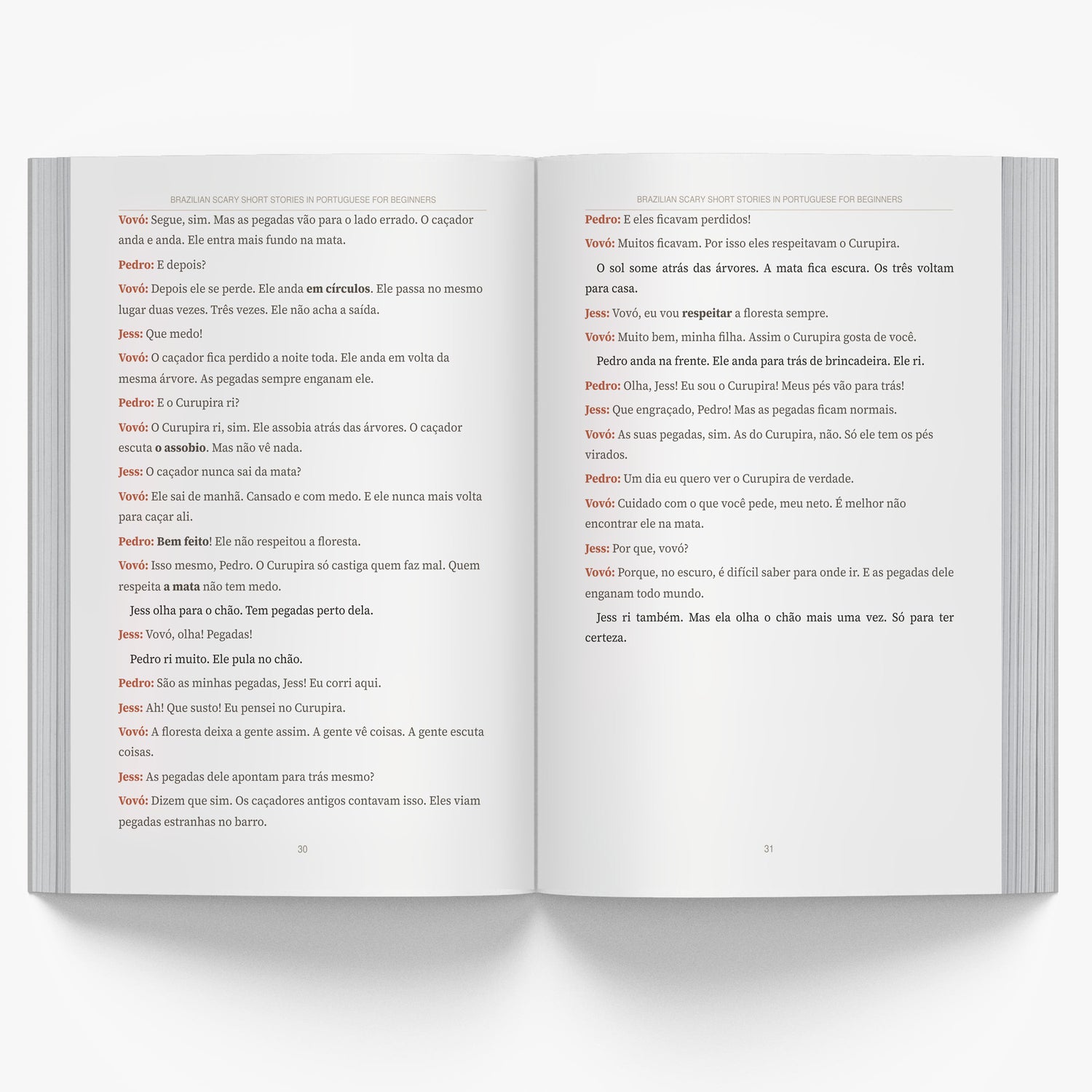 Brazilian Scary Short Stories in Portuguese for Beginners mockup