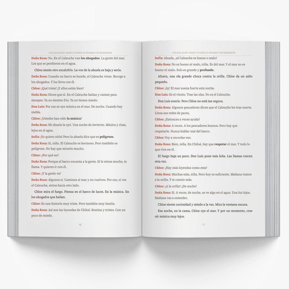 Chilean Scary Short Stories in Spanish for Beginners mockup