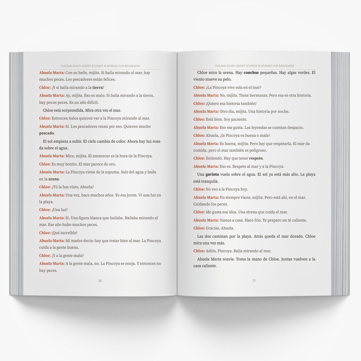 Chilean Scary Short Stories in Spanish for Beginners mockup