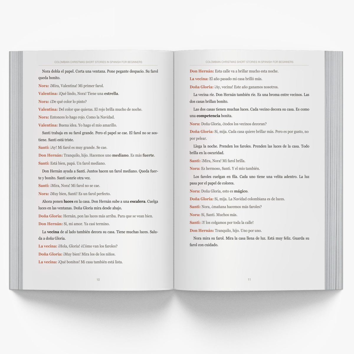 Colombian Christmas Short Stories in Spanish for Beginners mockup
