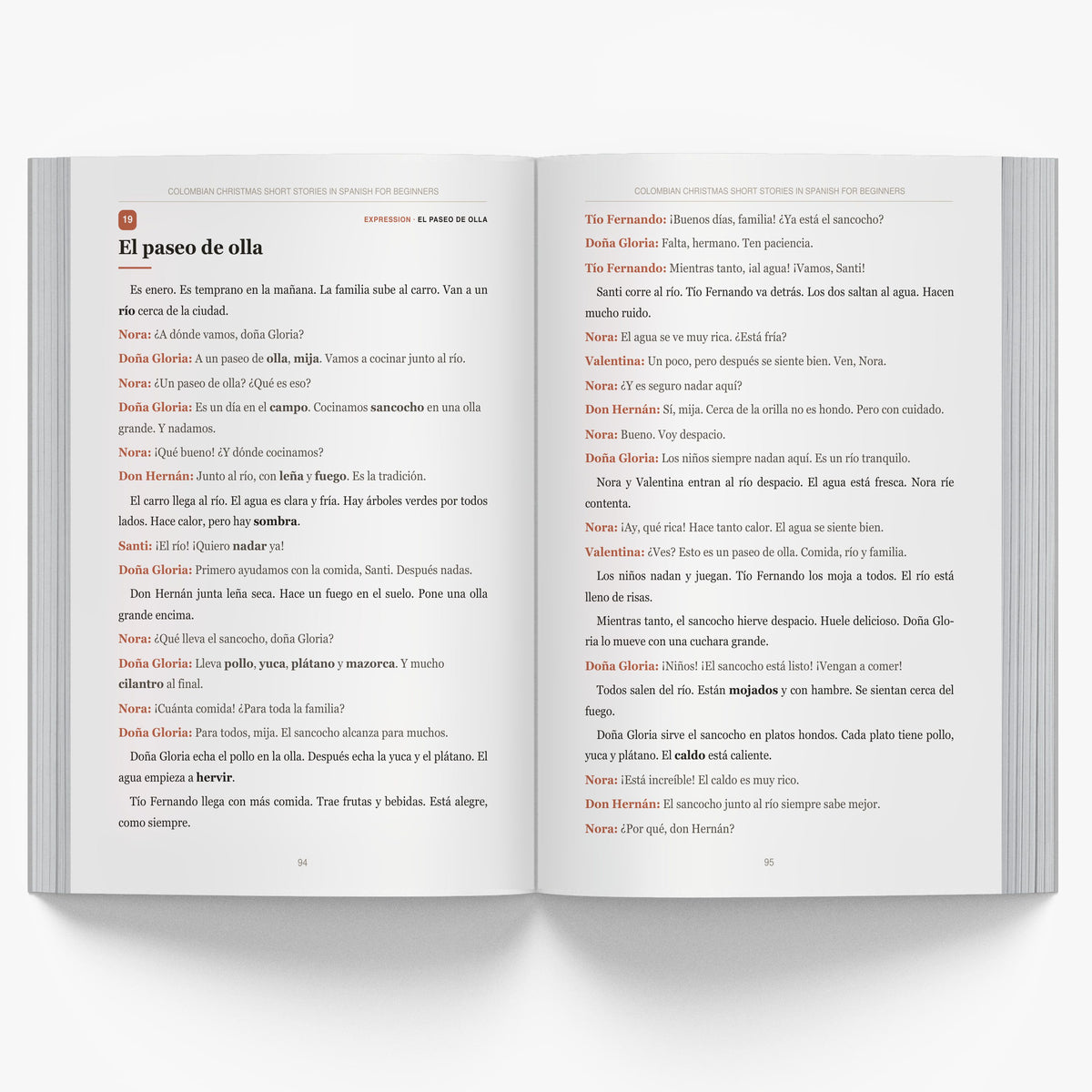 Colombian Christmas Short Stories in Spanish for Beginners mockup