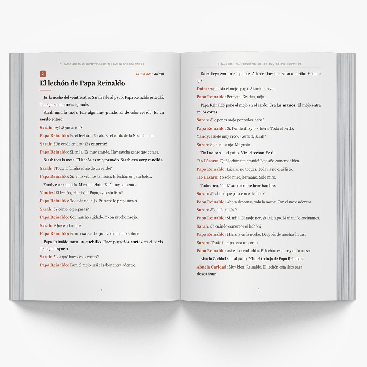 Cuban Christmas Short Stories in Spanish for Beginners mockup