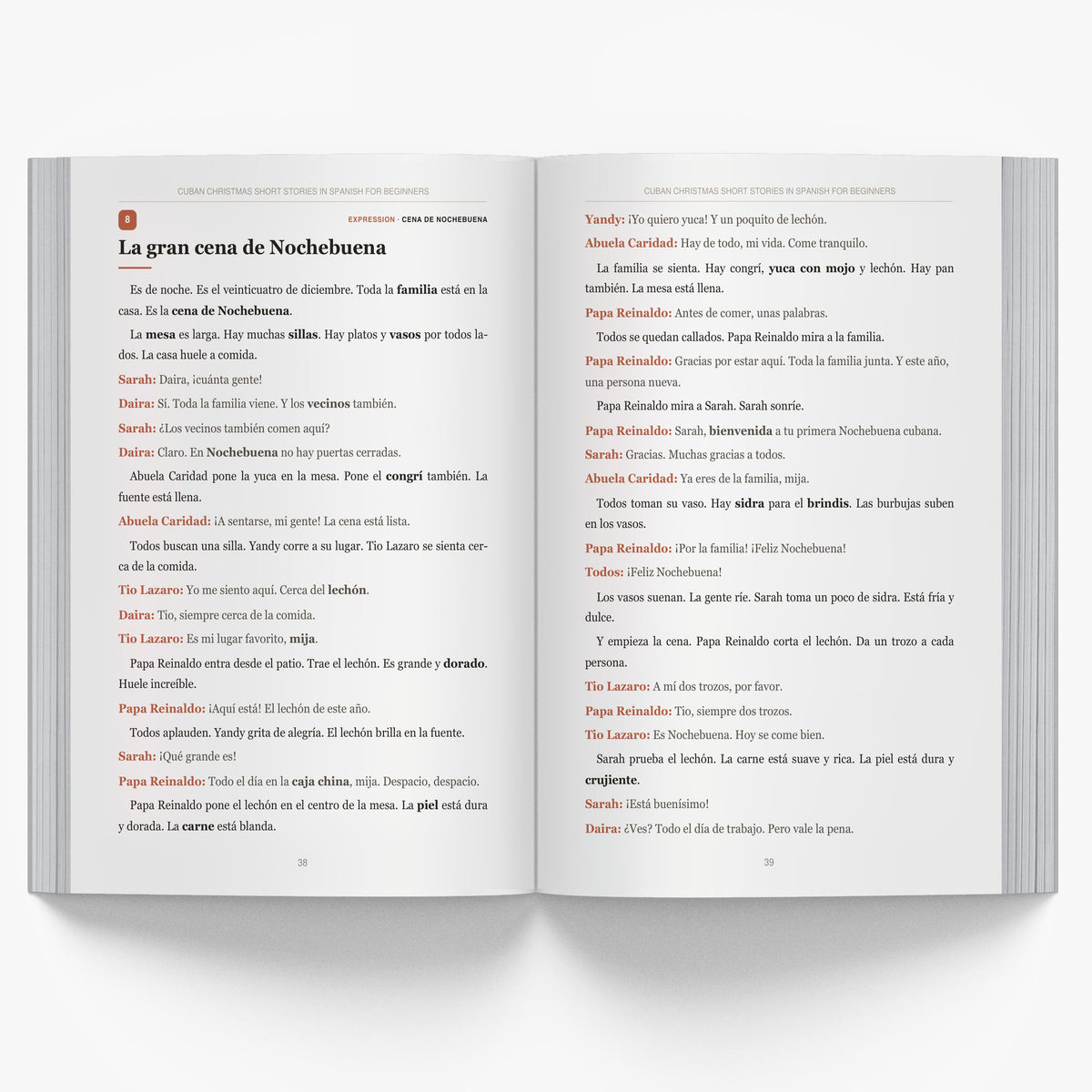 Cuban Christmas Short Stories in Spanish for Beginners mockup