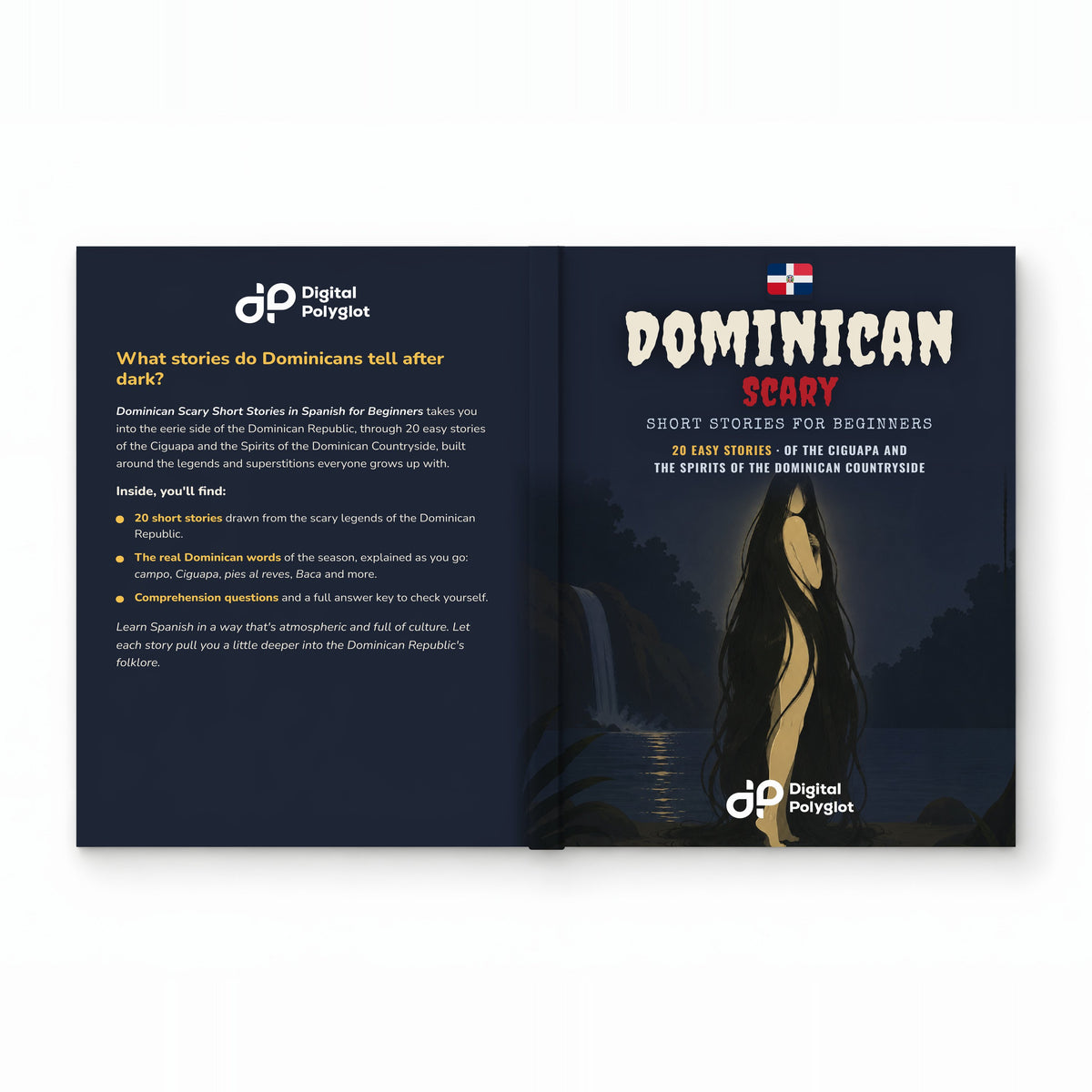 Dominican Scary Short Stories in Spanish for Beginners mockup