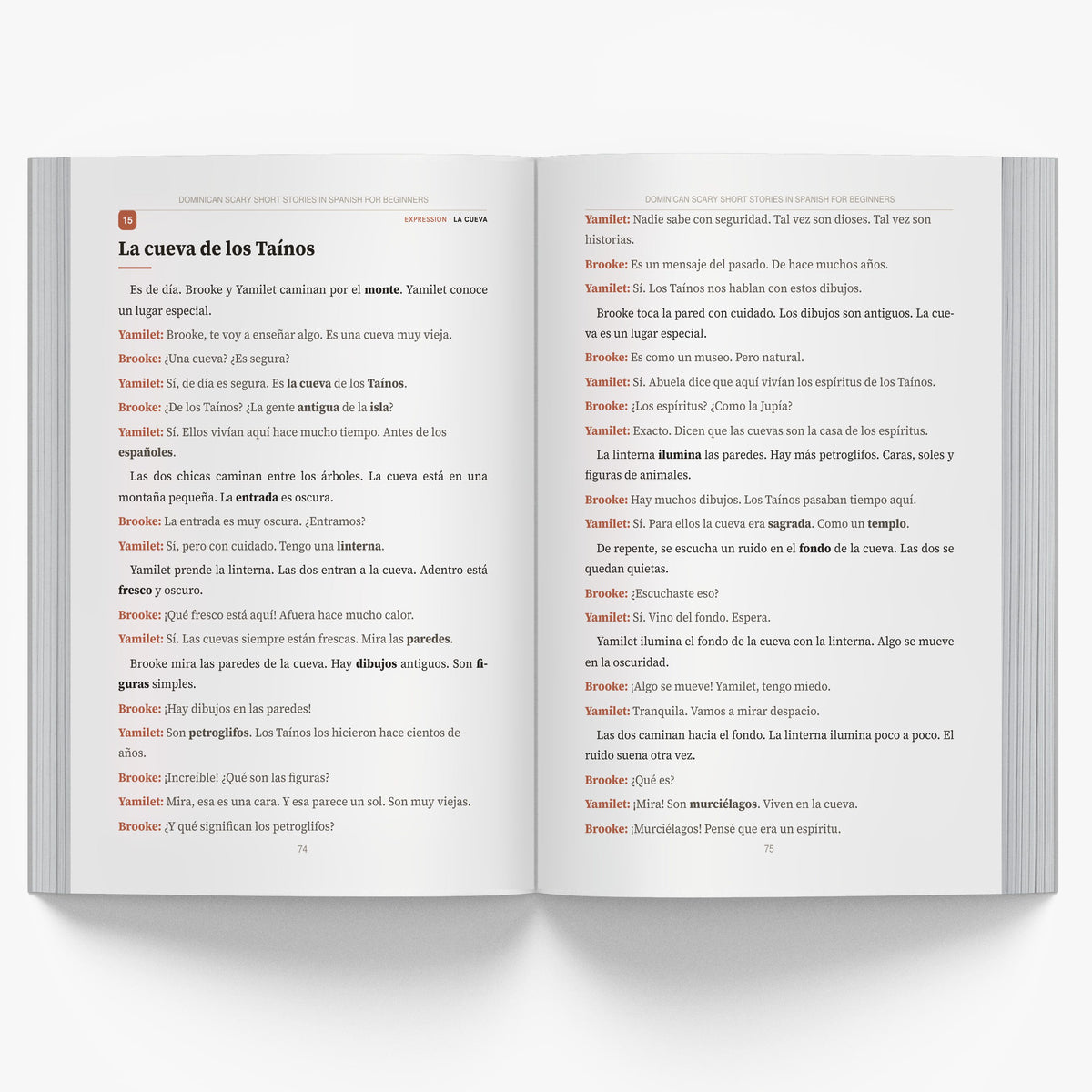 Dominican Scary Short Stories in Spanish for Beginners mockup