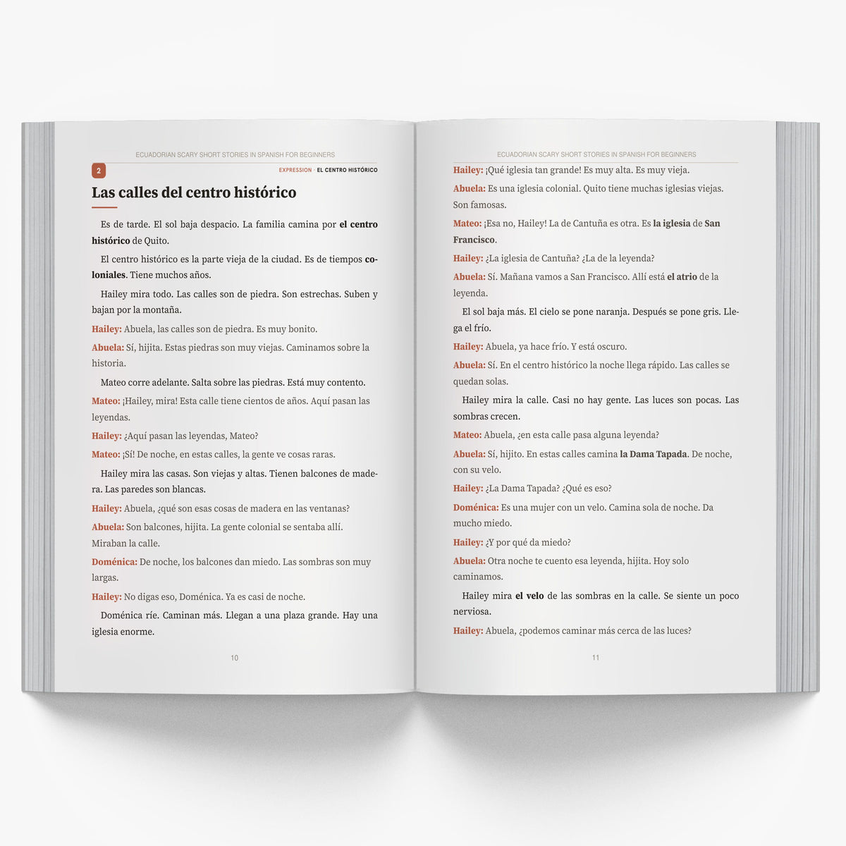 Ecuadorian Scary Short Stories in Spanish for Beginners mockup
