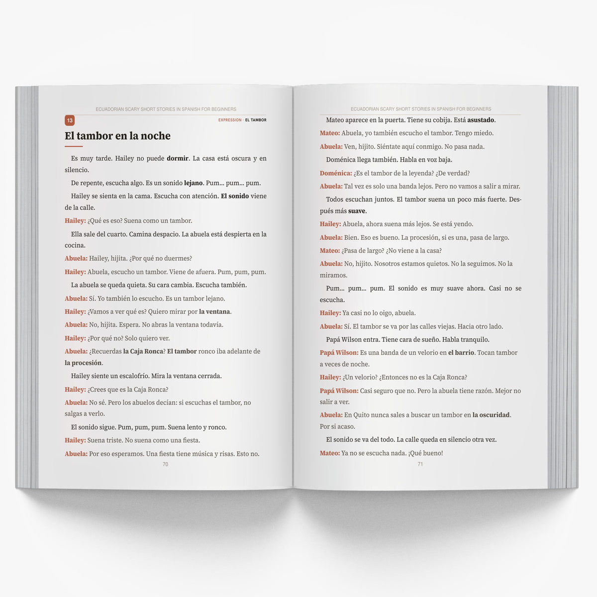 Ecuadorian Scary Short Stories in Spanish for Beginners mockup
