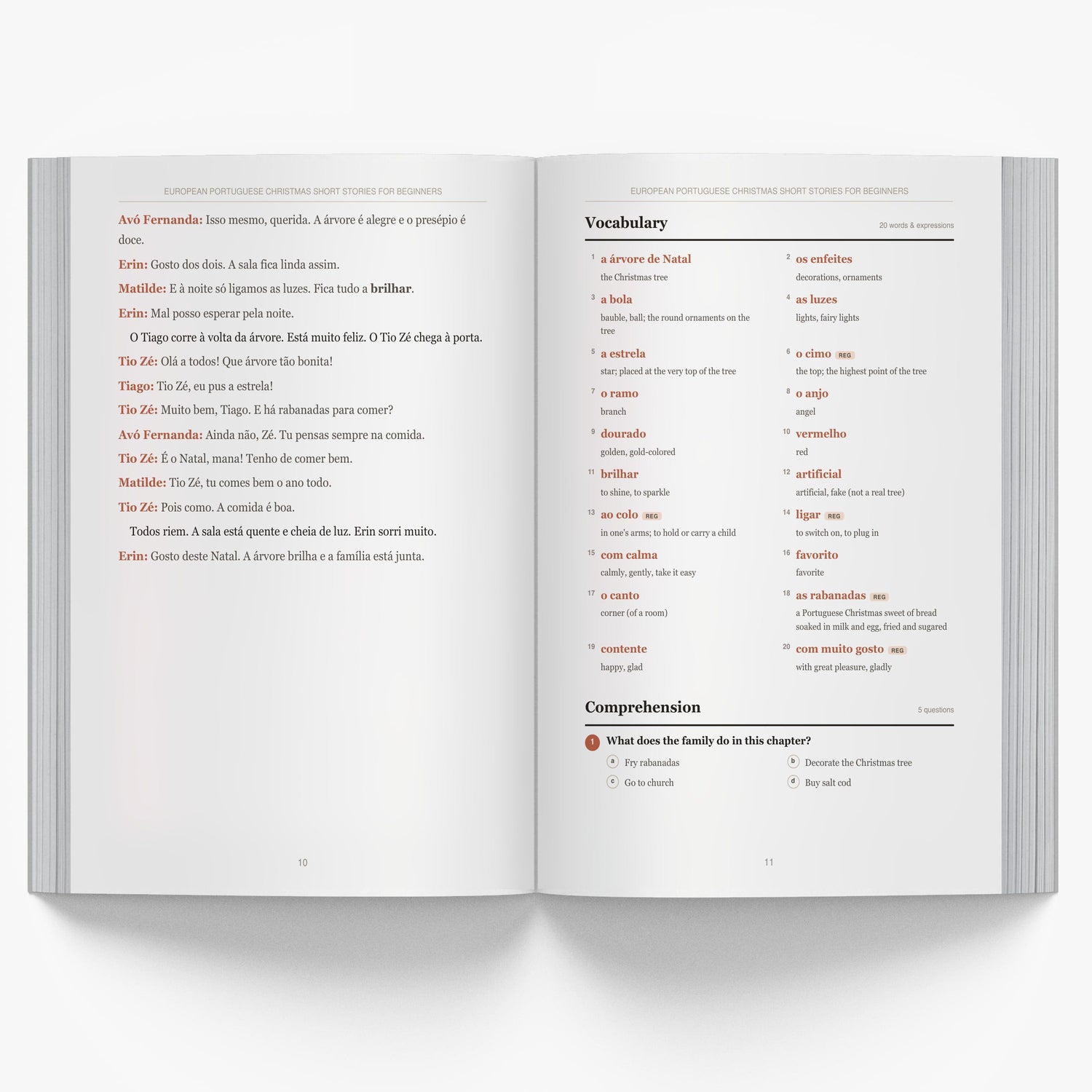 European Portuguese Christmas Short Stories for Beginners mockup