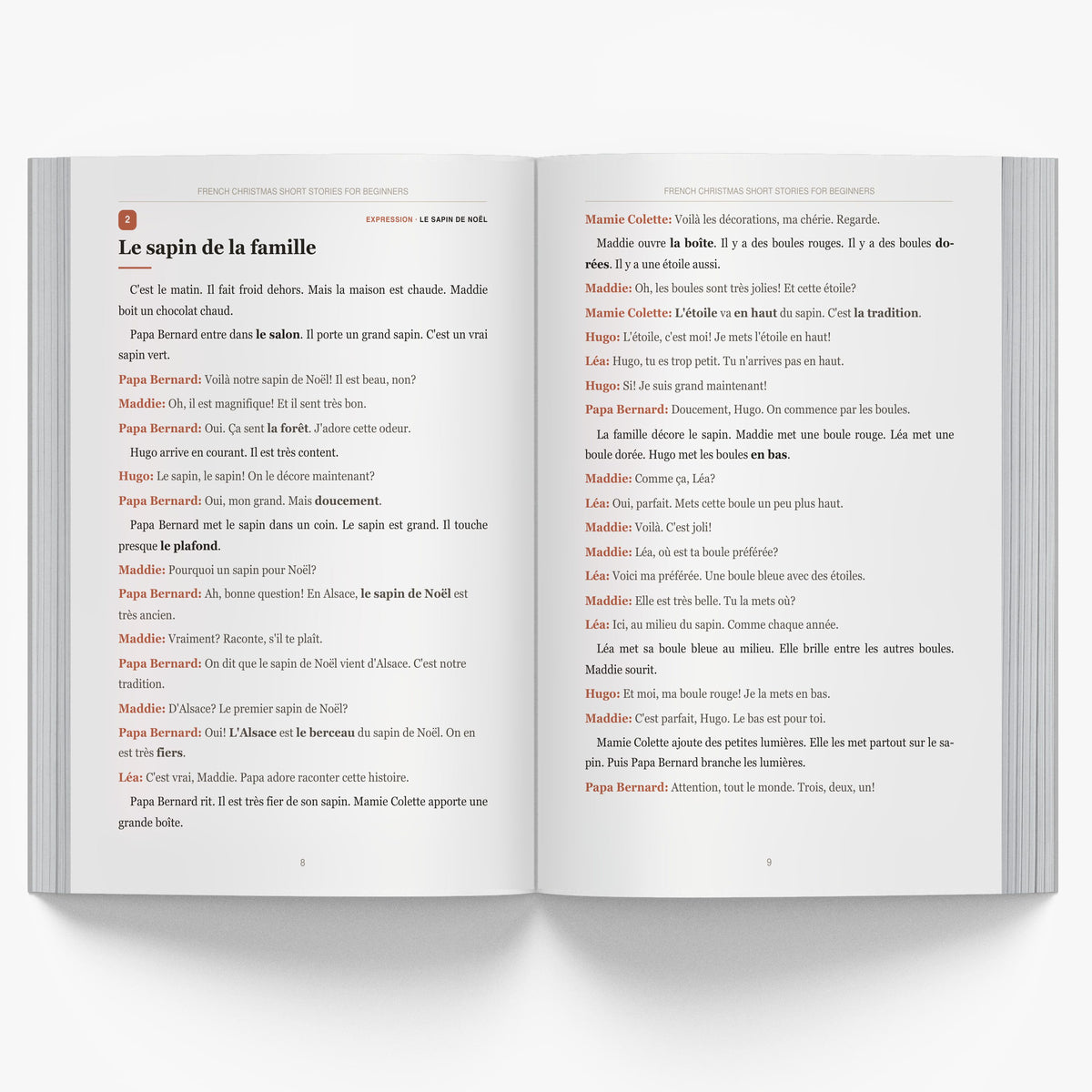French Christmas Short Stories for Beginners mockup