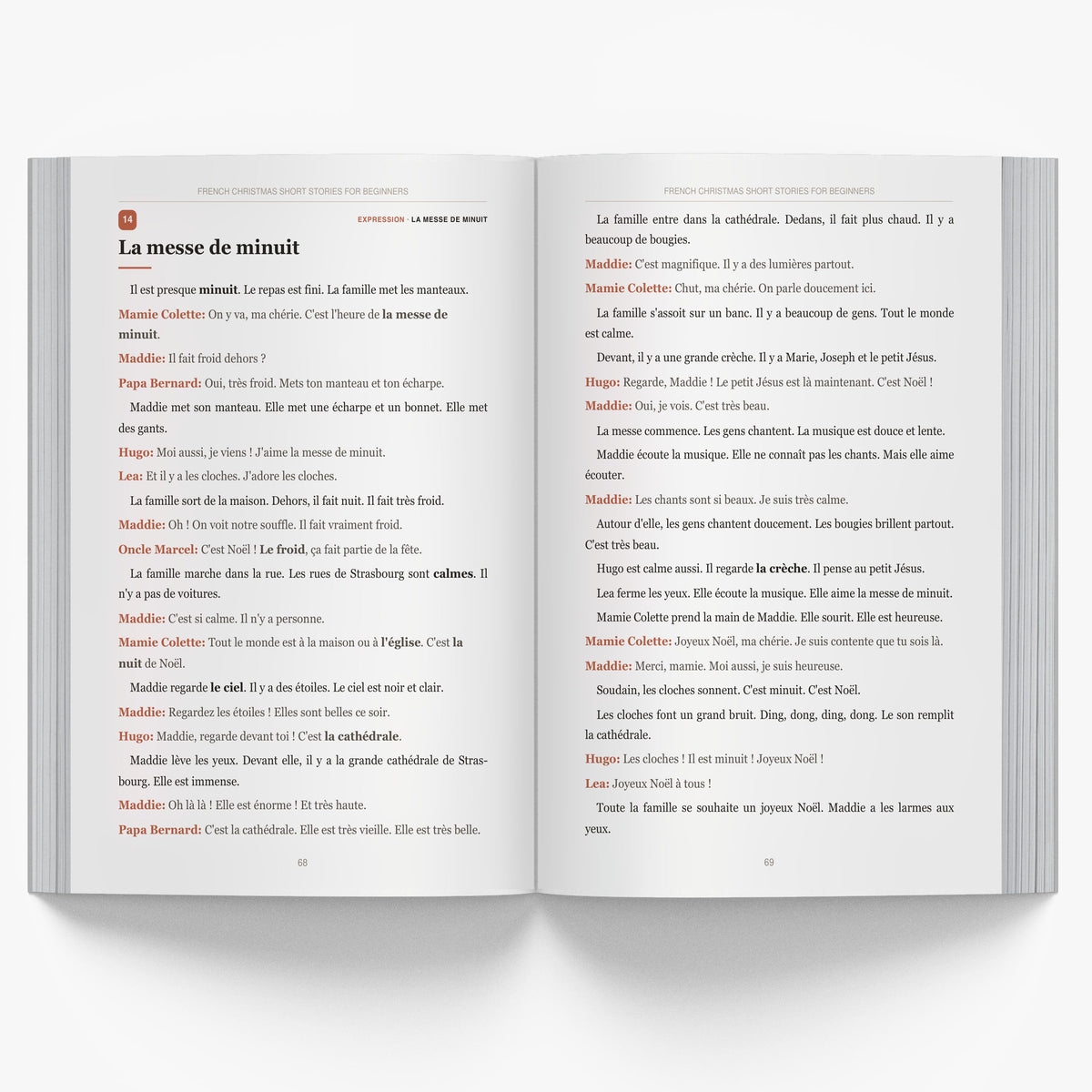 French Christmas Short Stories for Beginners mockup