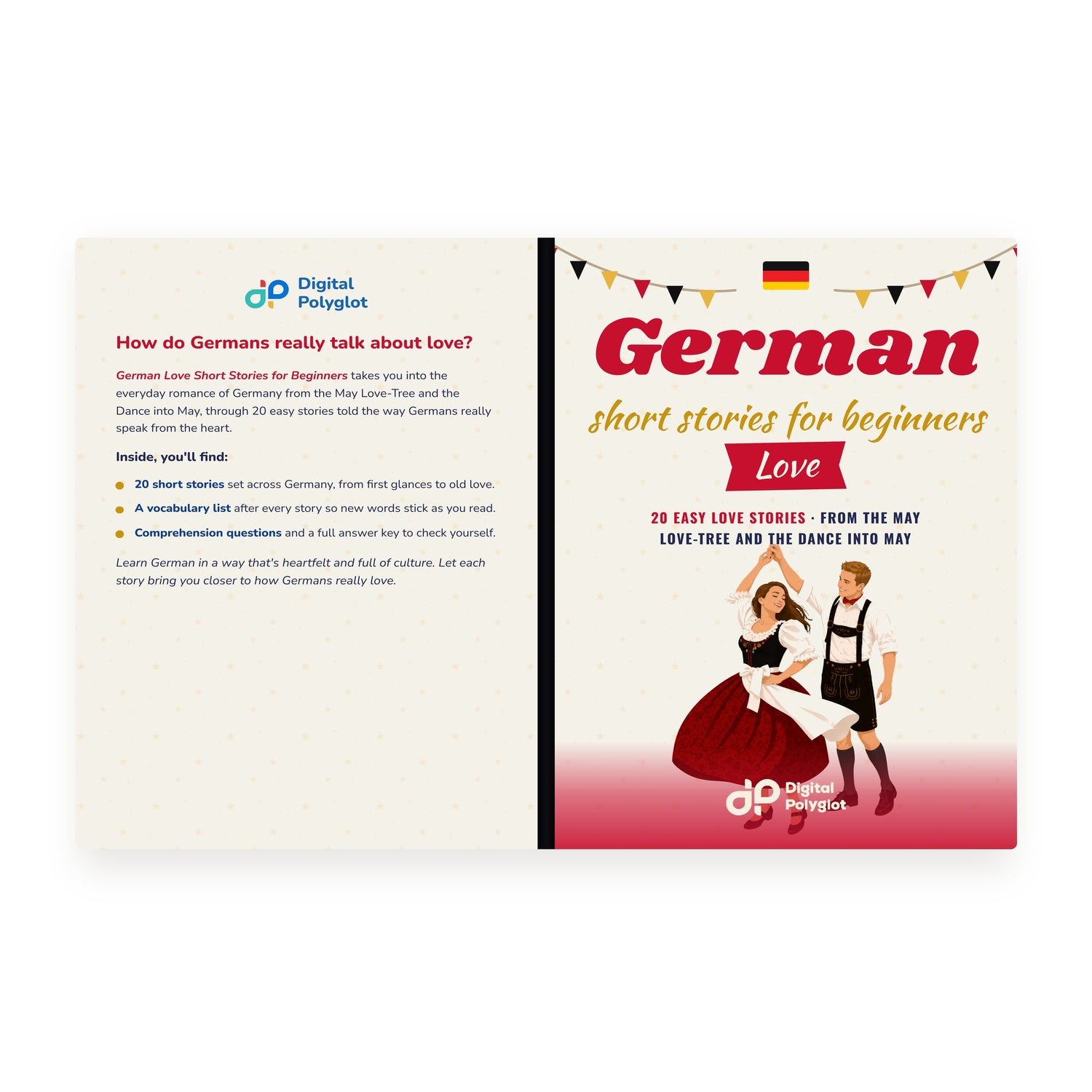 German Love Short Stories for Beginners mockup wrap