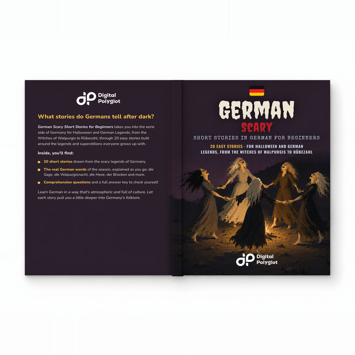 German Scary Short Stories for Beginners mockup