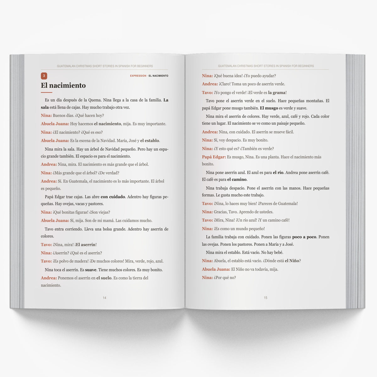 Guatemalan Christmas Short Stories in Spanish for Beginners mockup