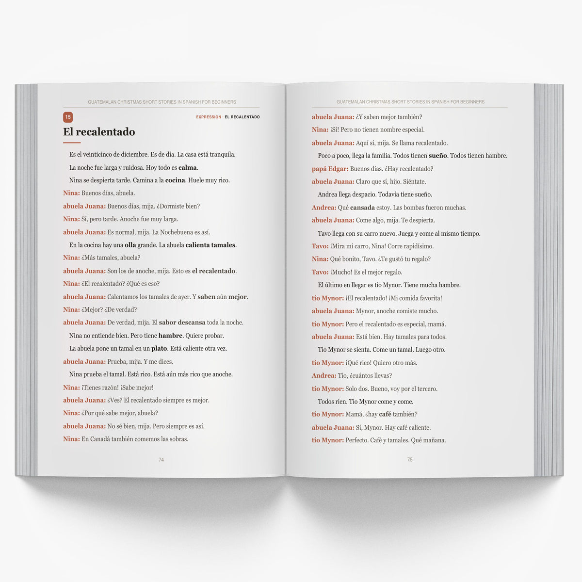 Guatemalan Christmas Short Stories in Spanish for Beginners mockup