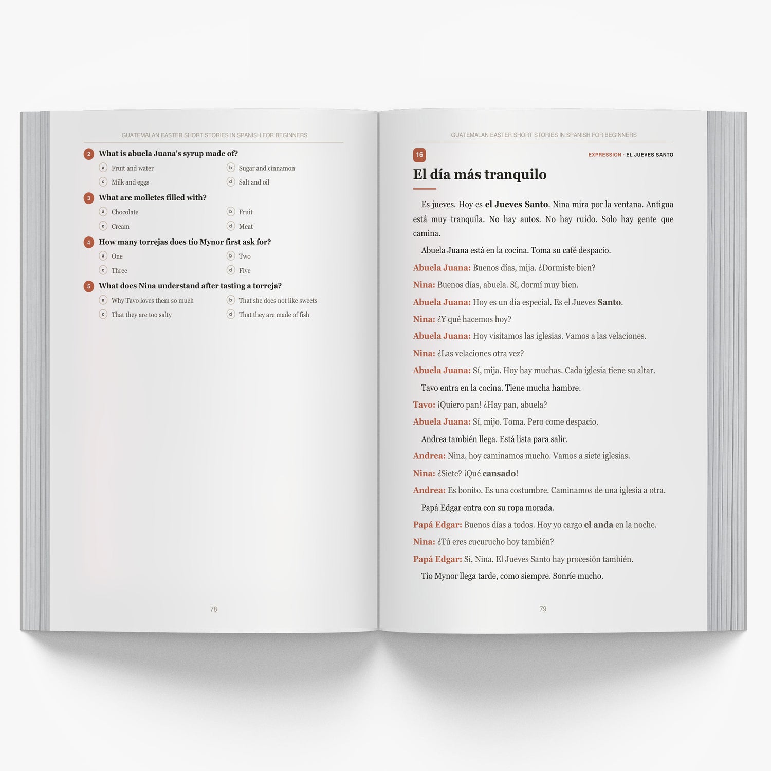 Guatemalan Easter Short Stories in Spanish for Beginners mockup pdp-interior-3