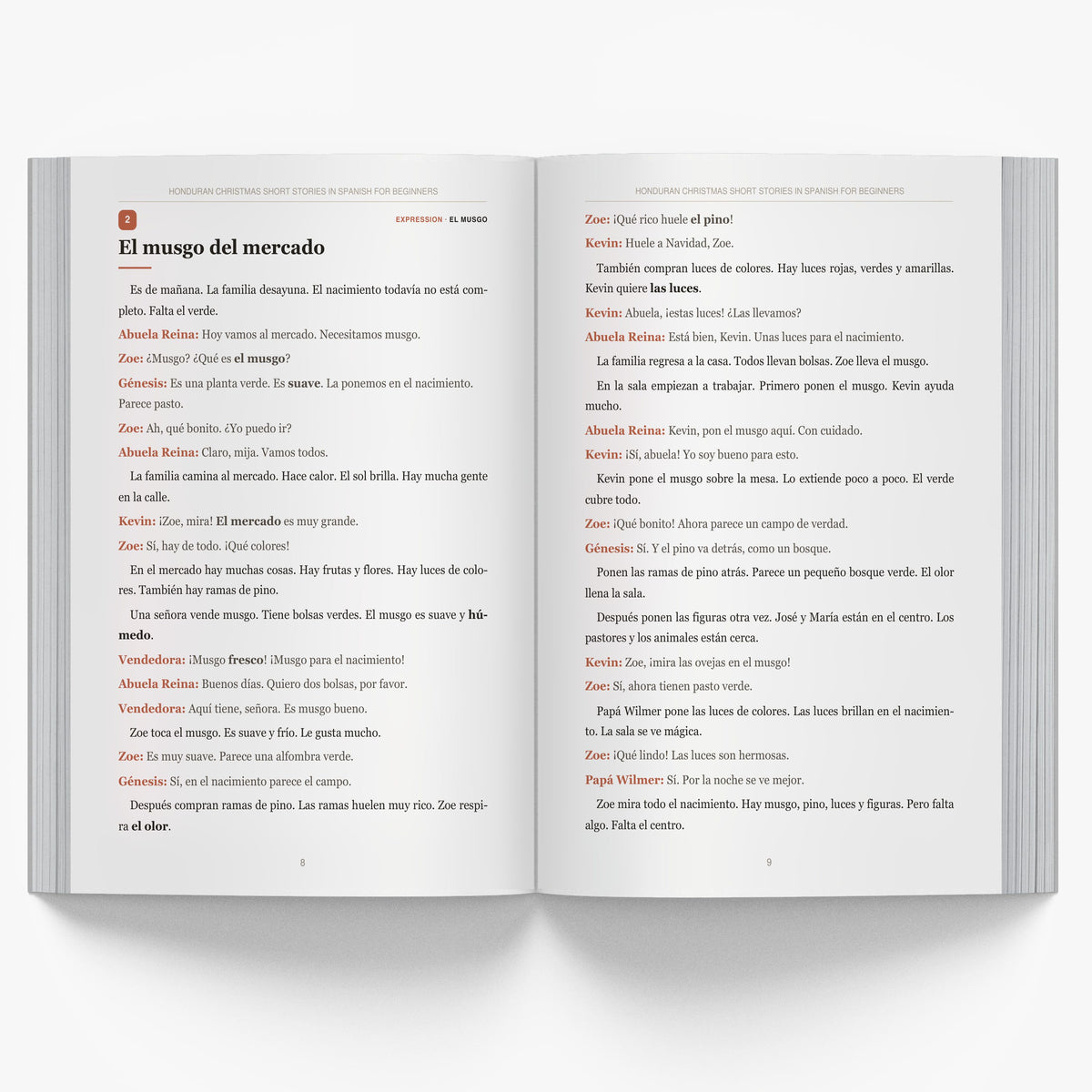 Honduran Christmas Short Stories in Spanish for Beginners mockup