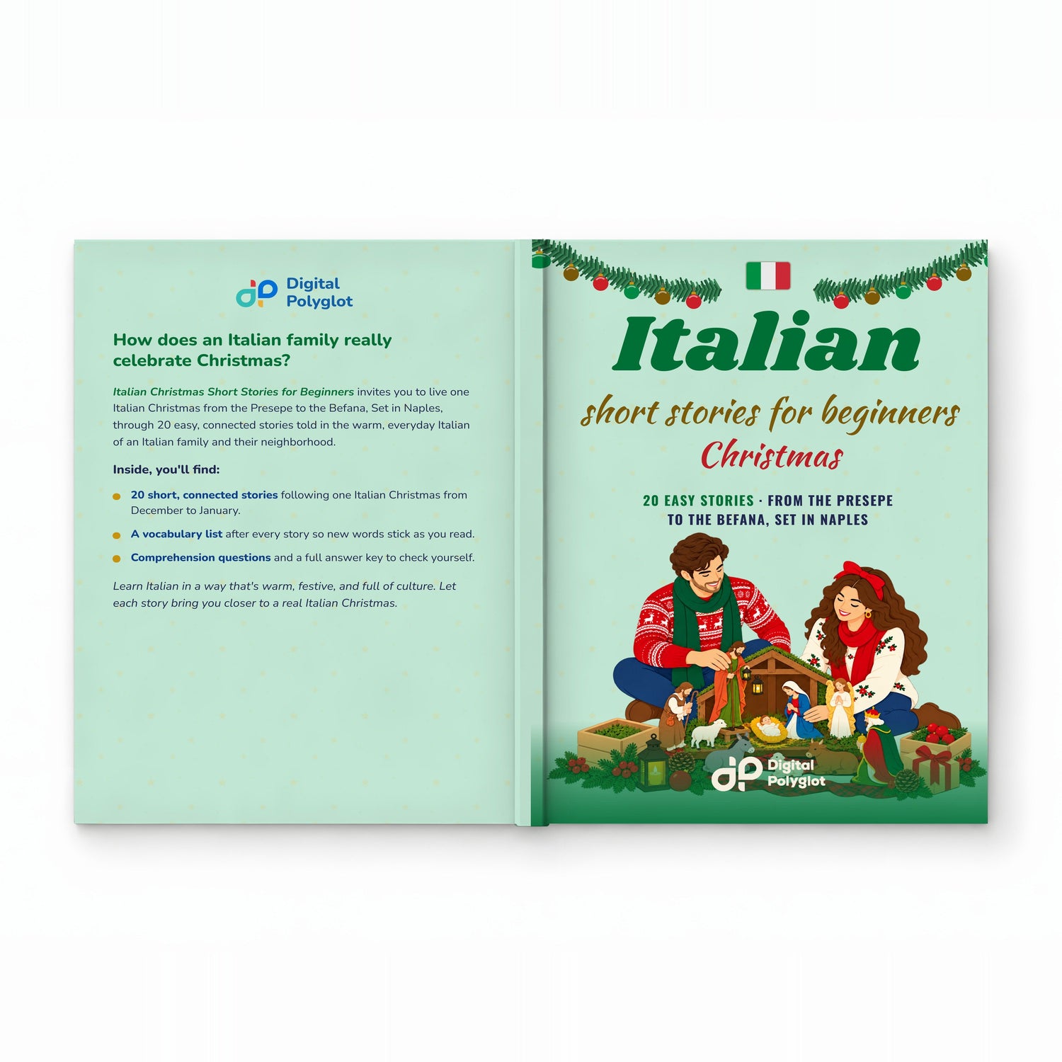 Italian Christmas Short Stories for Beginners mockup