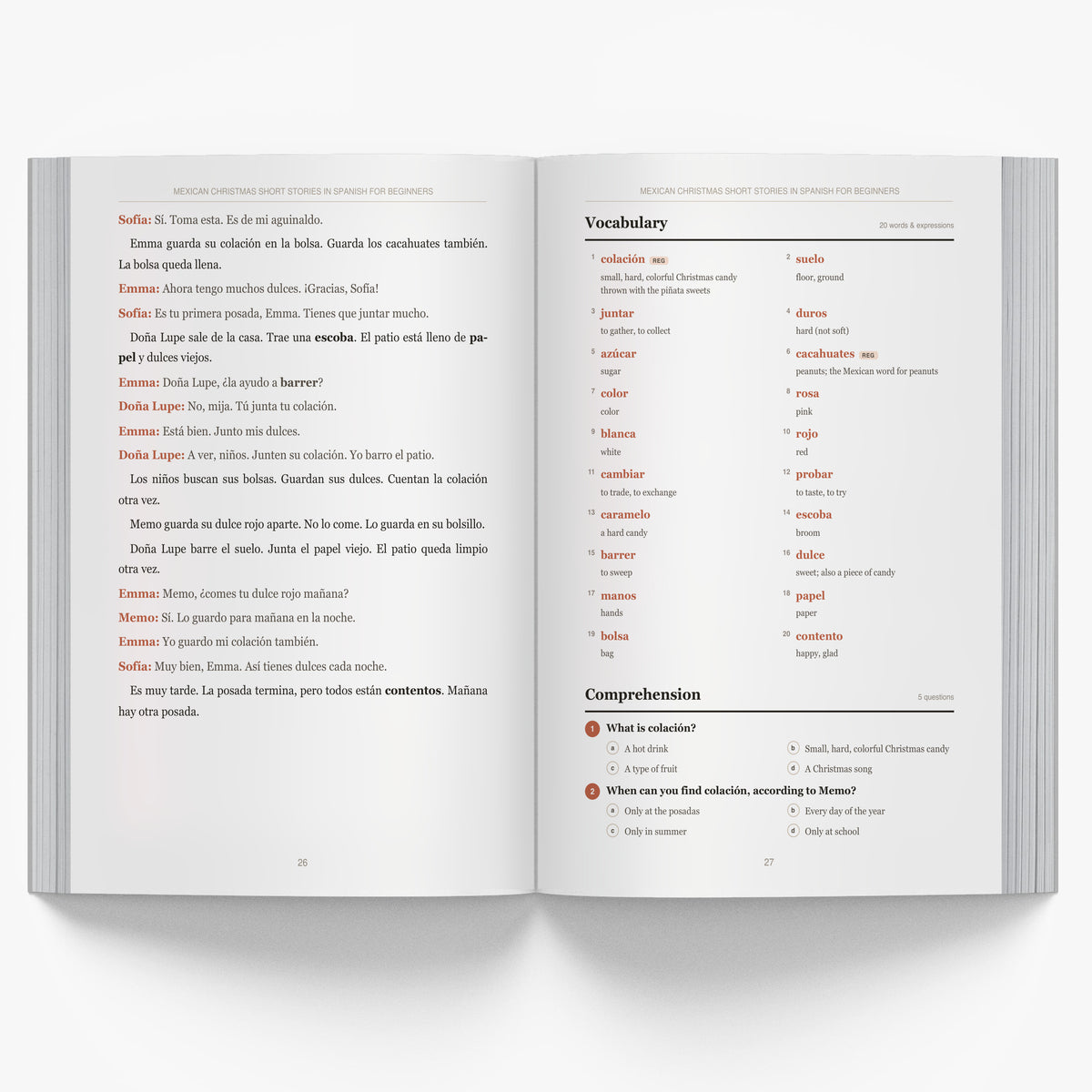 Mexican Christmas Short Stories in Spanish for Beginners mockup interior-3