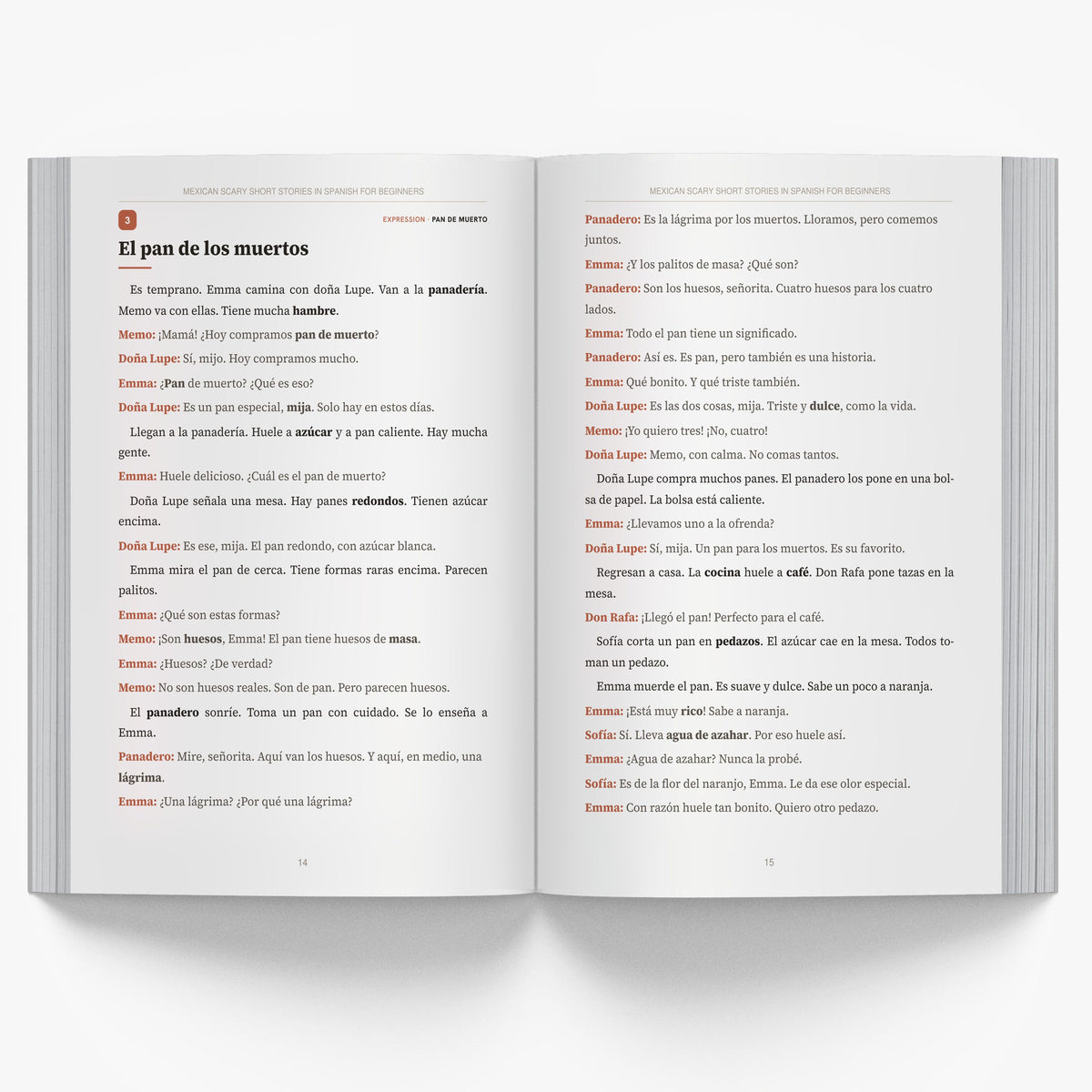 Mexican Scary Short Stories in Spanish for Beginners mockup