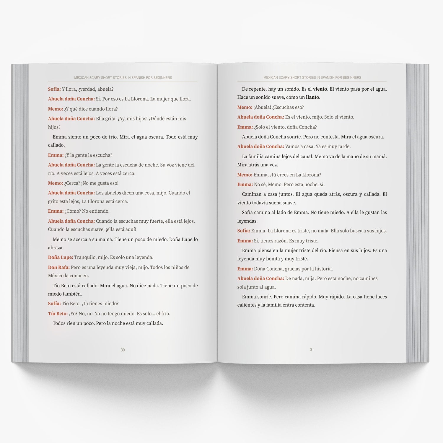 Mexican Scary Short Stories in Spanish for Beginners mockup