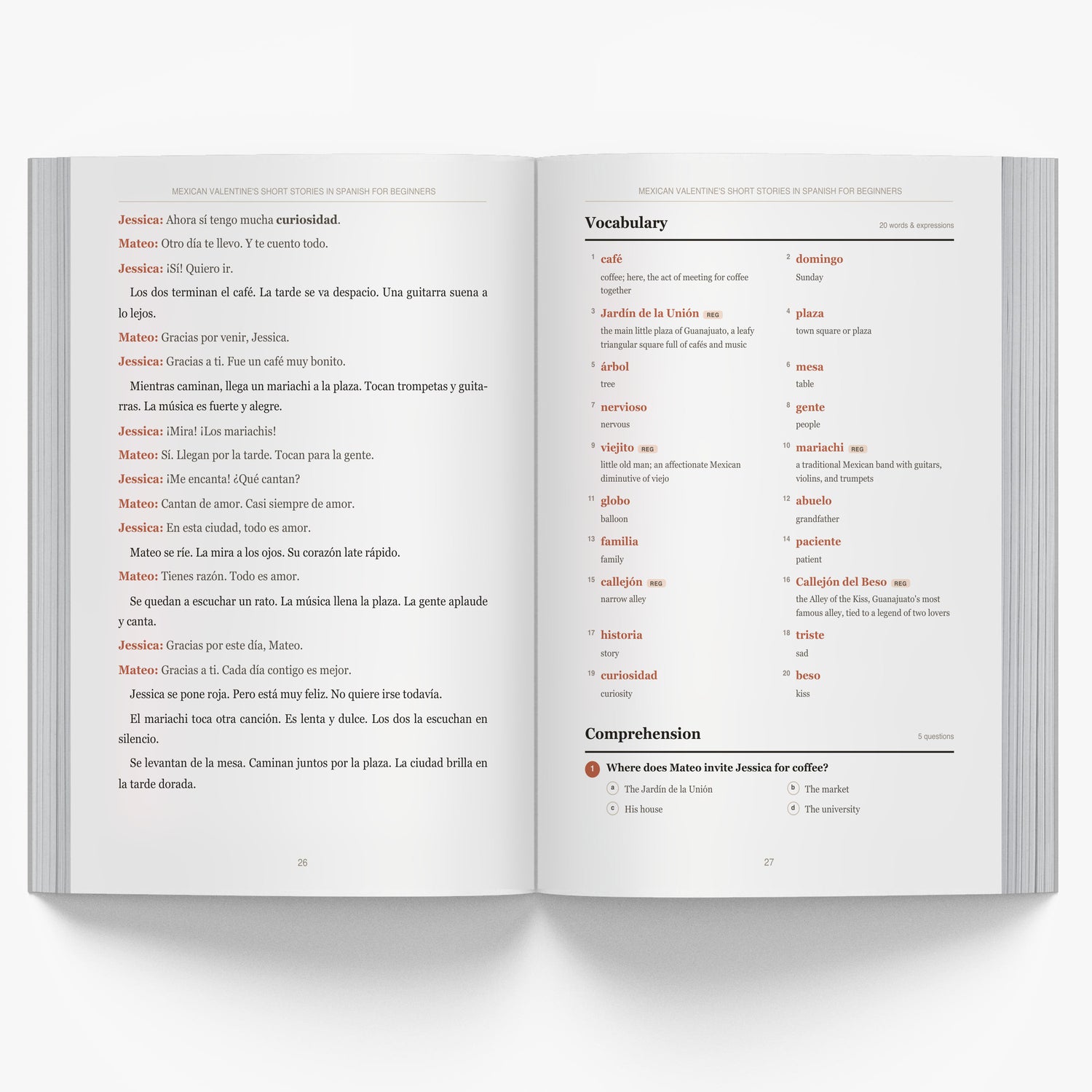 Mexican Valentine's Short Stories in Spanish for Beginners mockup interior-3