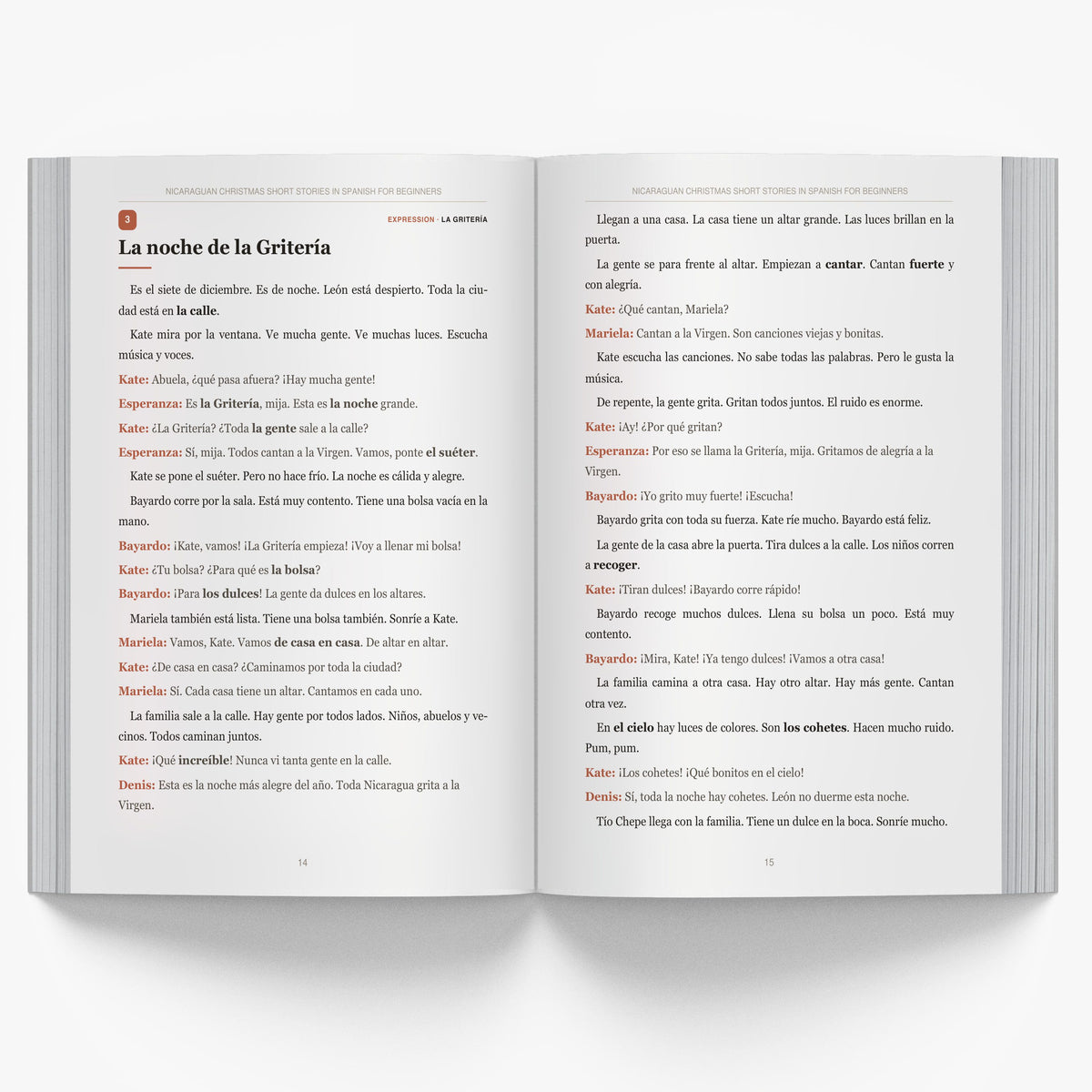Nicaraguan Christmas Short Stories in Spanish for Beginners mockup